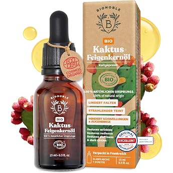 BIONOBLE Cactus Pear Seed Oil Organic Cold Pressed Face Anti-Ageing 15 ml
