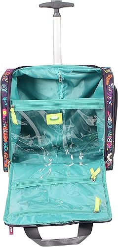 Miniatura 6 de Lily Bloom Designer - Maleta de viaje de 15 pulgadas, para viajes cortos, fin de semana, negocios, equipaje ligero, maleta de 2 ruedas giratorias,