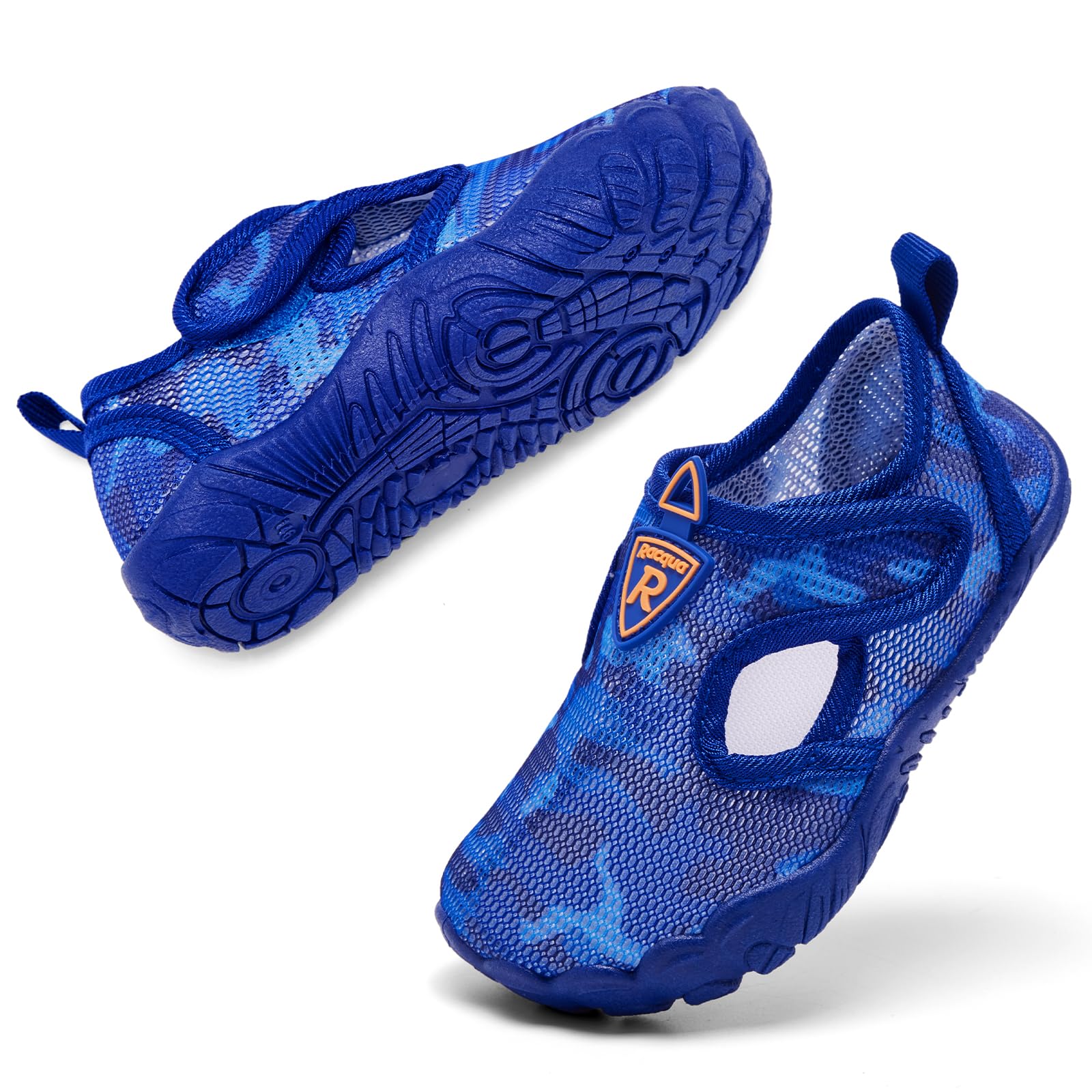 Racqua Baby Aqua Girls Fast Dry Indoor Non Slip Outdoor Shoes Lightweight Beach Shoes Boys Swim Toddler Sea Wet Pool Water Breathable Outdoor Blue 18-24 Months