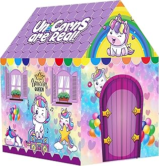 Zest 4 Toyz Unicorn Foldable Tent House for Girls Kids 5 +Years Hut Style Tent House for Girls (Size 110 cm - Purple)