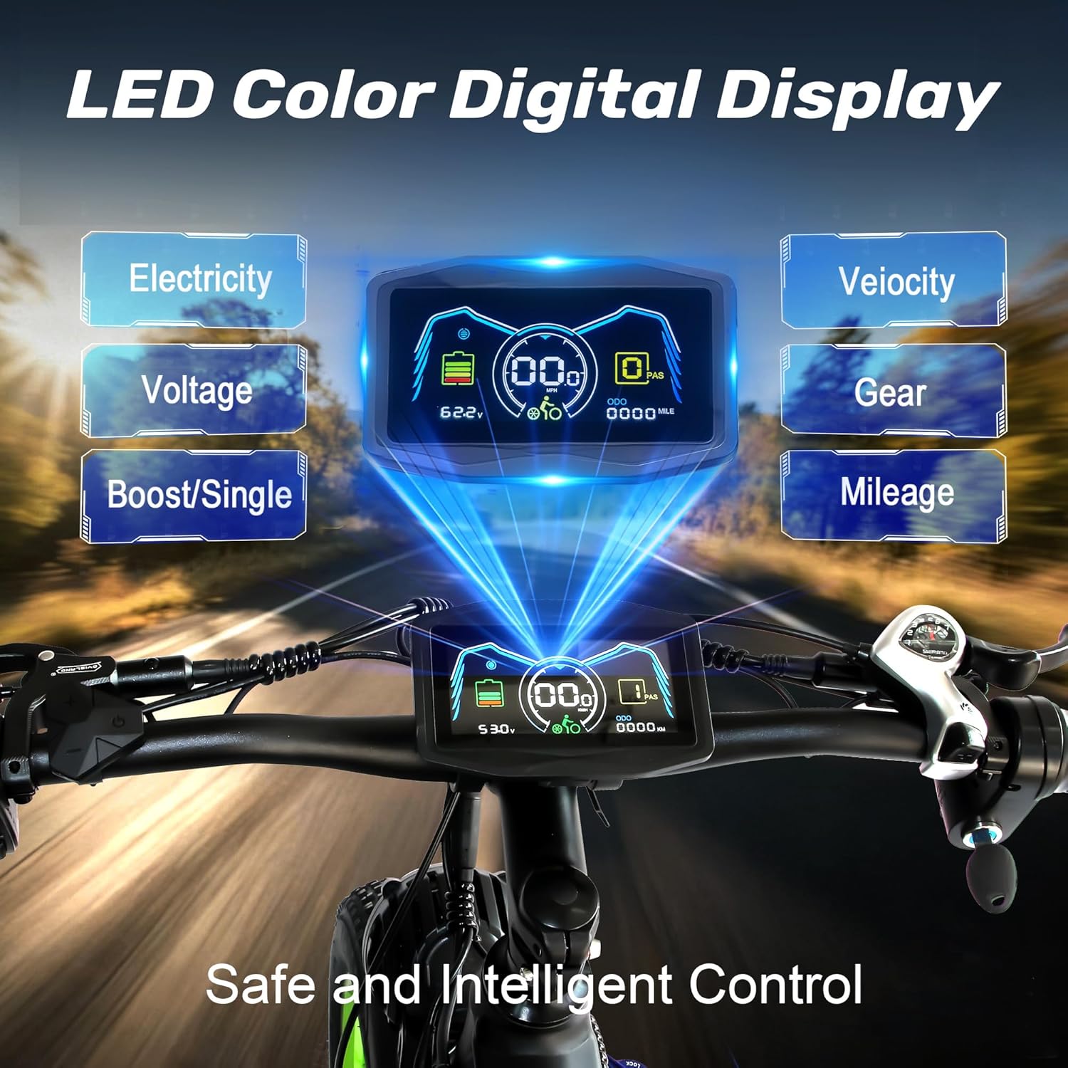 Dual Motor Electric Bike for Adults,6000W/5000W Peak,40MPH,60V/52V 25Ah/23Ah Battery,24''/26'' Fat Tire,Up to 105 Miles Range,SHM 7-Speed Gear Ebick