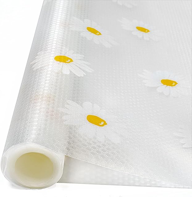 Shelf Liners for Kitchen 45X200CM Drawer Liners Waterproof EVA Non-Slip Refragerator Mats Bathroom Sink Liner Cupboard Non Adhesive EVA Place Mats Roll