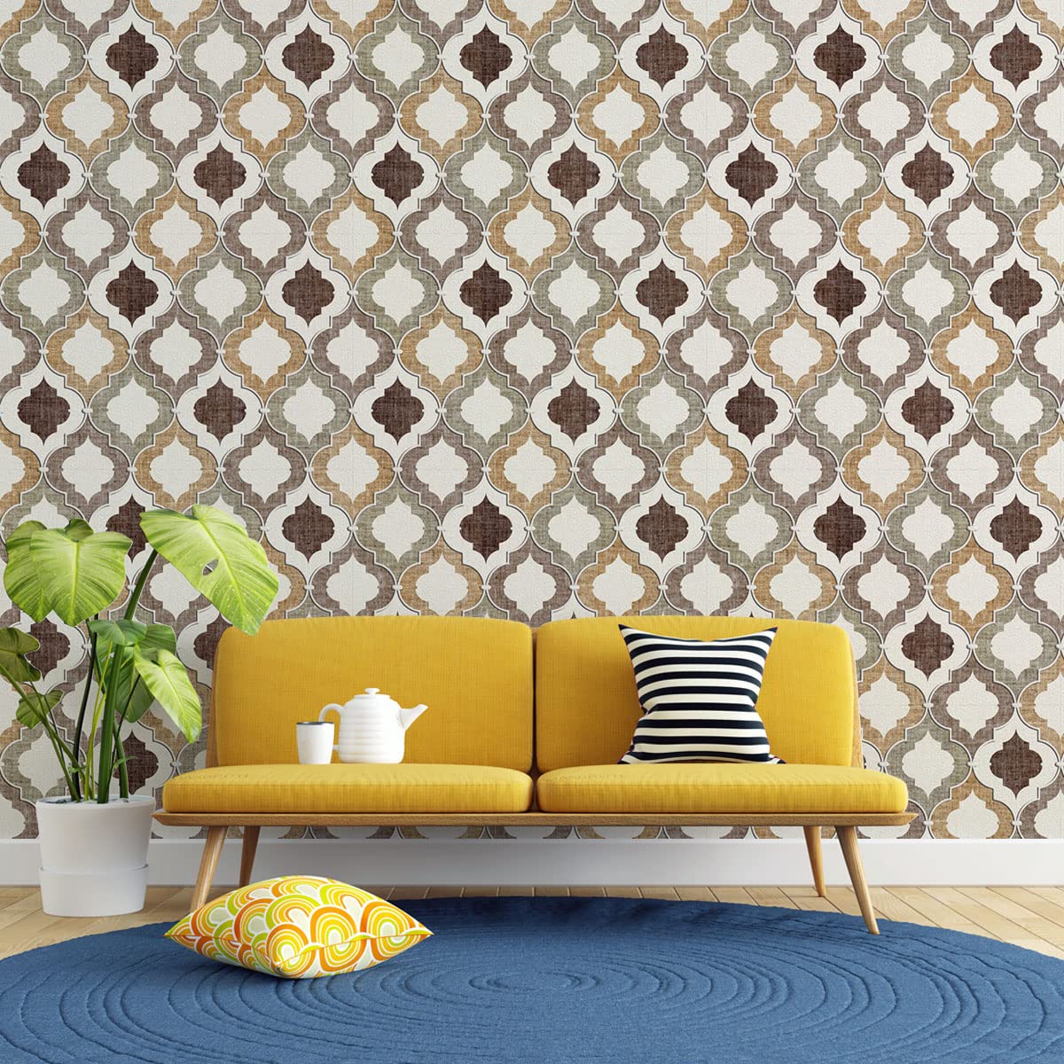 See full amazon price history chart for DWELLSINDIA 3D Moroccan Pattern Self Adhesive Wall Grain Textured Wallpaper (16.14 X 96 Inches, Multicolor) DWELLSINDIA 3D Moroccan Pattern Self Adhesive Wall Grain Textured Wallpaper (16.14 X 96 Inches, Multicolor) (B09814MYQD) Amazon Price History, Amazon Price Tracker