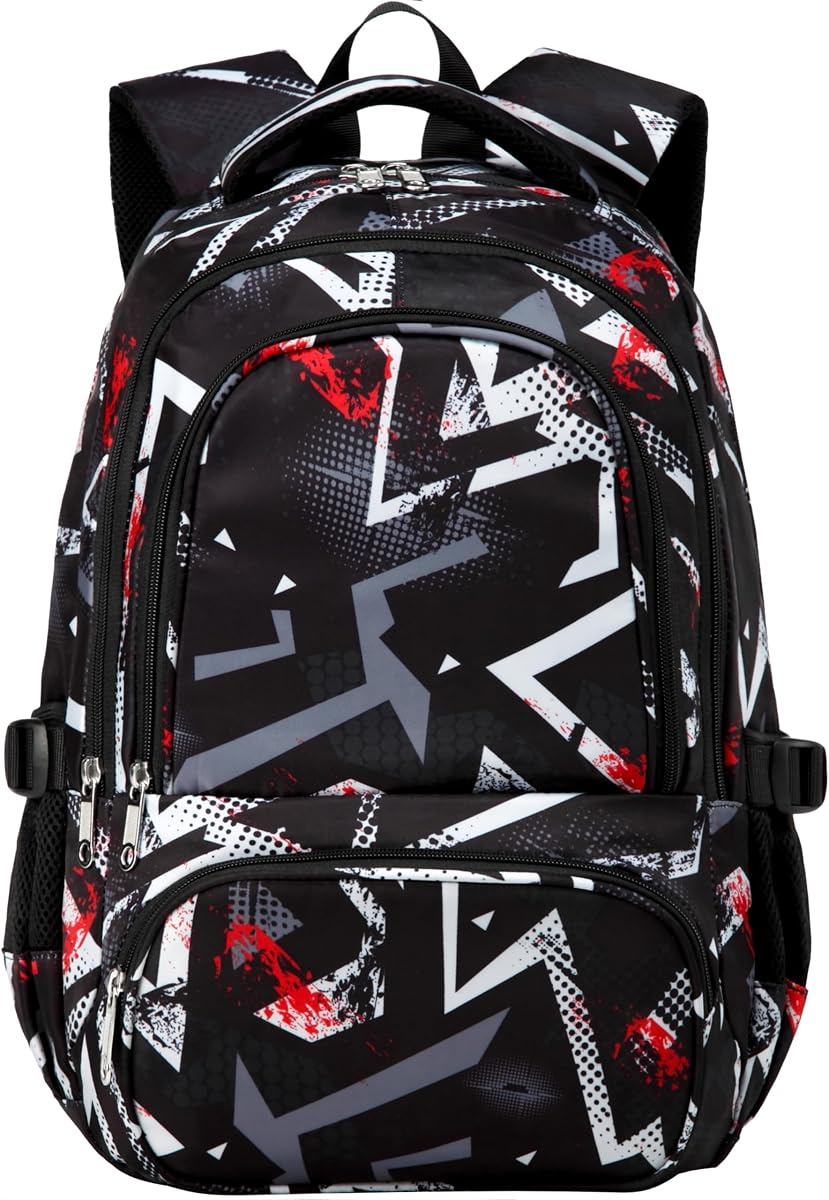 Kids Backpacks for Boys Girls 17 Inch Elementary Primary Middle School Bookbags with Laptop Compartment Back to School Bags for Childs Age 6-8 Mochilas Escolares para Niños Niñas Dark Black