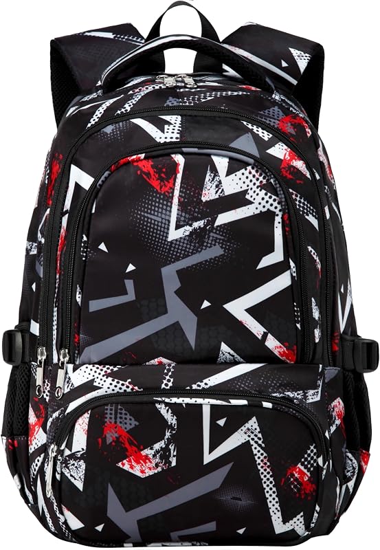 Kids Backpacks for Boys Girls 17 Inch Elementary Primary Middle School Bookbags with Laptop Compartment Back to School Bags for Childs Age 6-8 Mochilas Escolares para Niños Niñas Dark Black