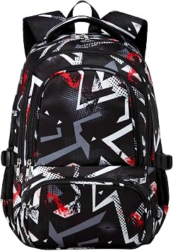 BLUEFAIRY Kids Backpacks for Boys Girls 17 Inch Elementary Primary Middle School Bookbags with Laptop Compartment Back to School Bags for Childs Age 6-8 Mochilas Escolares para Ninos Ninas Dark Black