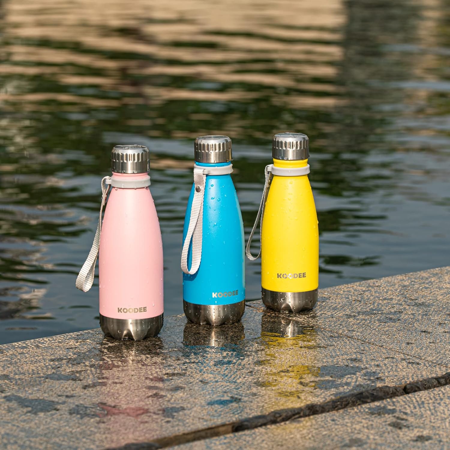 koodee Small Water Bottle 12 oz Stainless Steel Double Wall Vacuum Insulated Water Bottle BPA Free for Kids, Leak Proof (Sky Blue) - Image 6