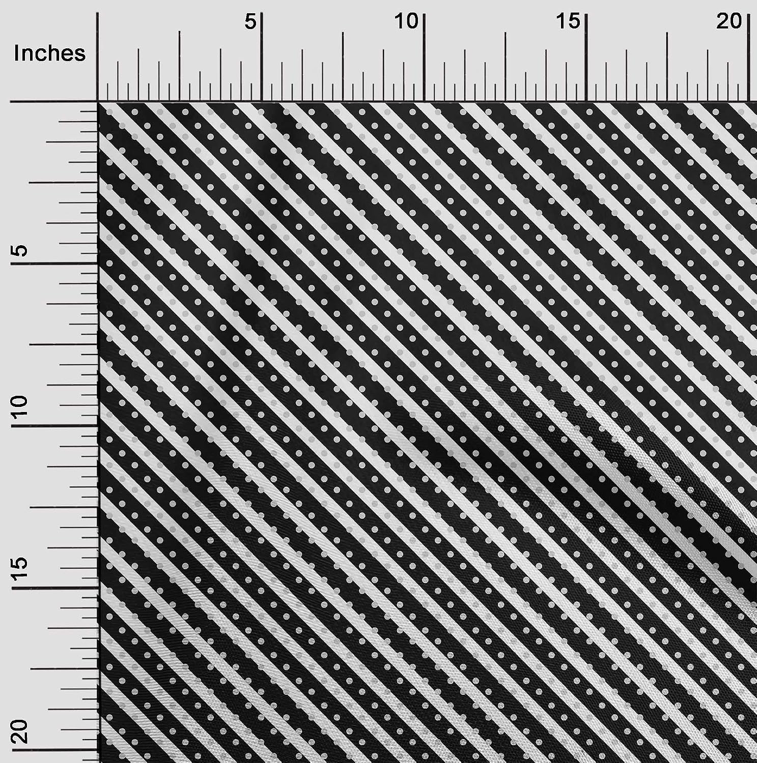oneOone Cotton Flex Black Fabric Dots Fabric for Sewing Printed Craft Fabric by The Yard 40 Inch Wide