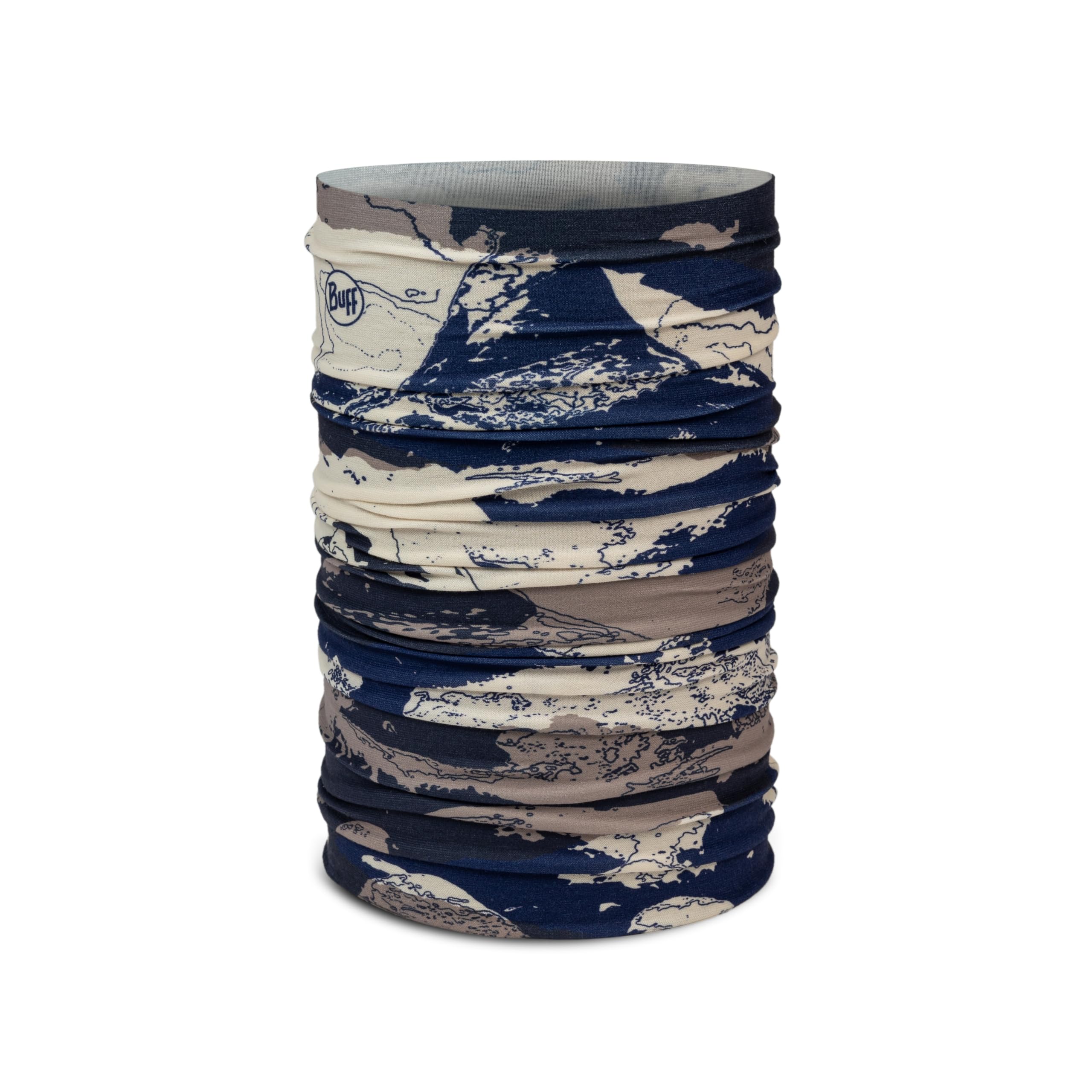 BUFF Komin Original Ecostretch Szalik, Tubularny, Wielofunkcyjny, na Szyję i Głowę, Bieganie, Chodzenie, Wędrówki, Zrównoważony, Lekki One Size Ciemnoniebieski