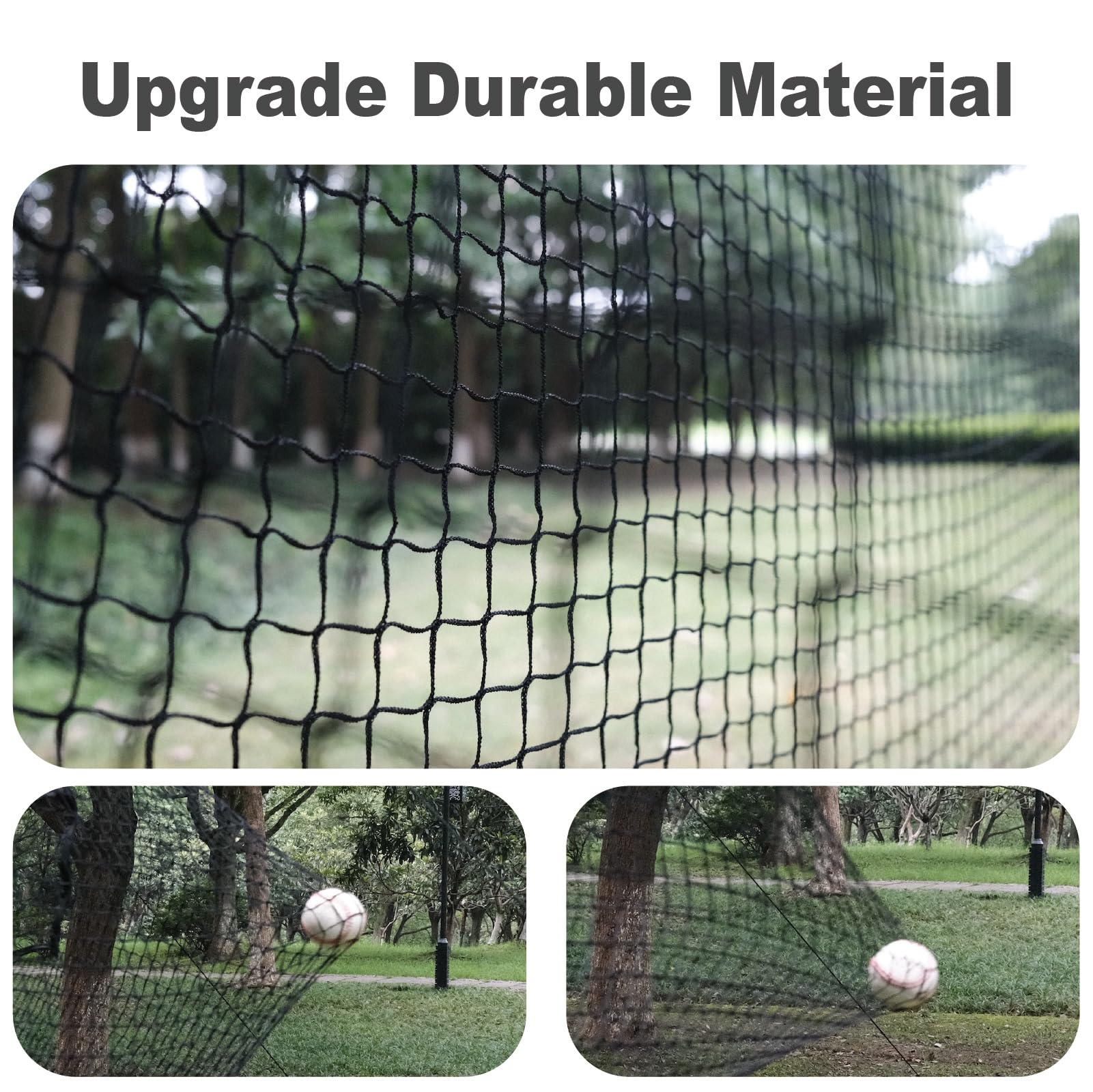 Cage De Frappe Portable Pour Baseball/softball - Taille Au Choix (22/30/33 Pieds), Filet Noir - Neuf