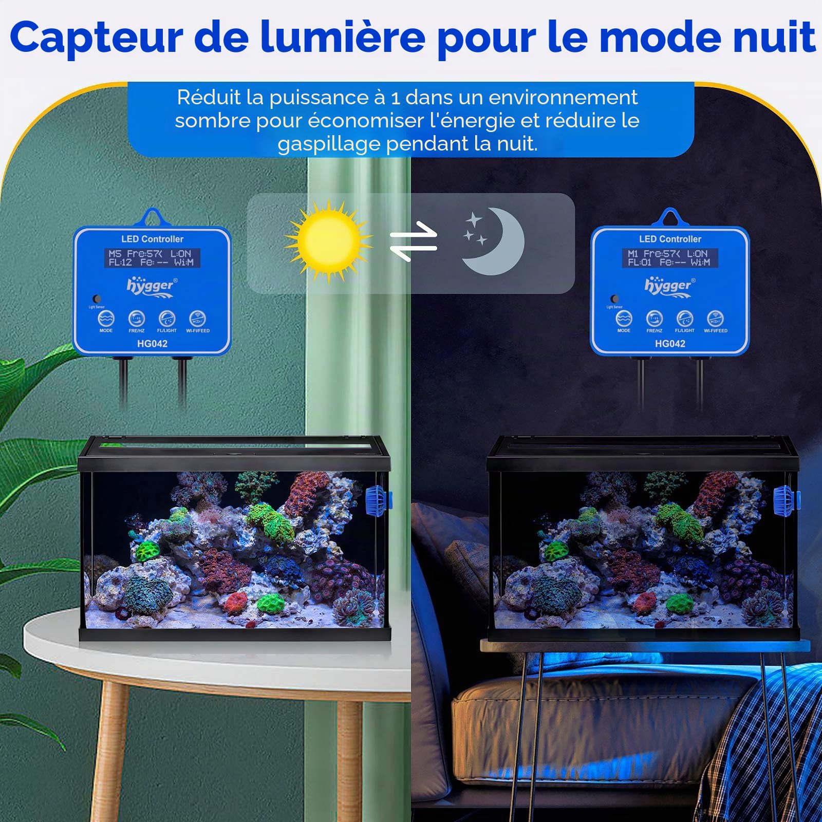 hygger 18W Pompe à Eau Pour Aquarium, Débit D'eau Réglable, Pompe Aquarium