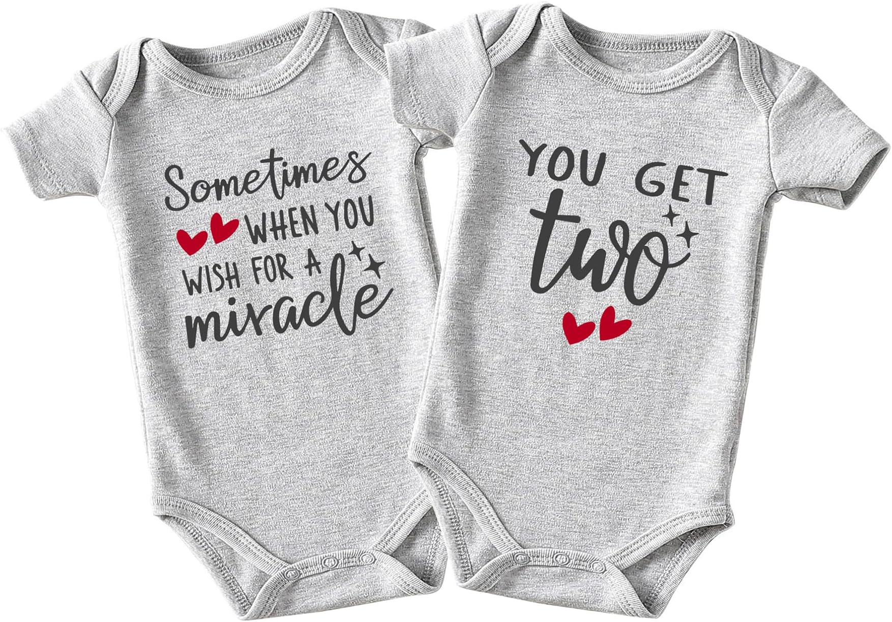 shlrzyWish One Get Two Baby Twin Outfits For Boy And Girl Newborn Twins Baby Items Must Haves Twin Baby Gifts