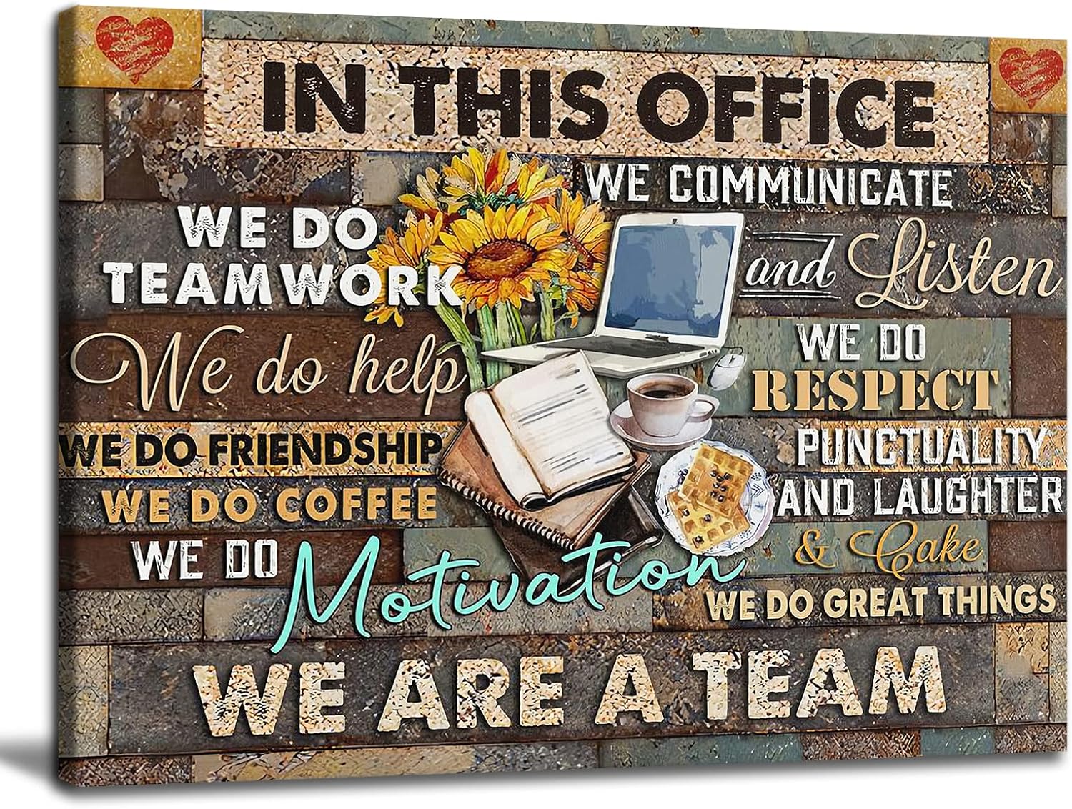 Amazon.com: Inspirational Wall Art for Office Motivational Quotes Wall ...