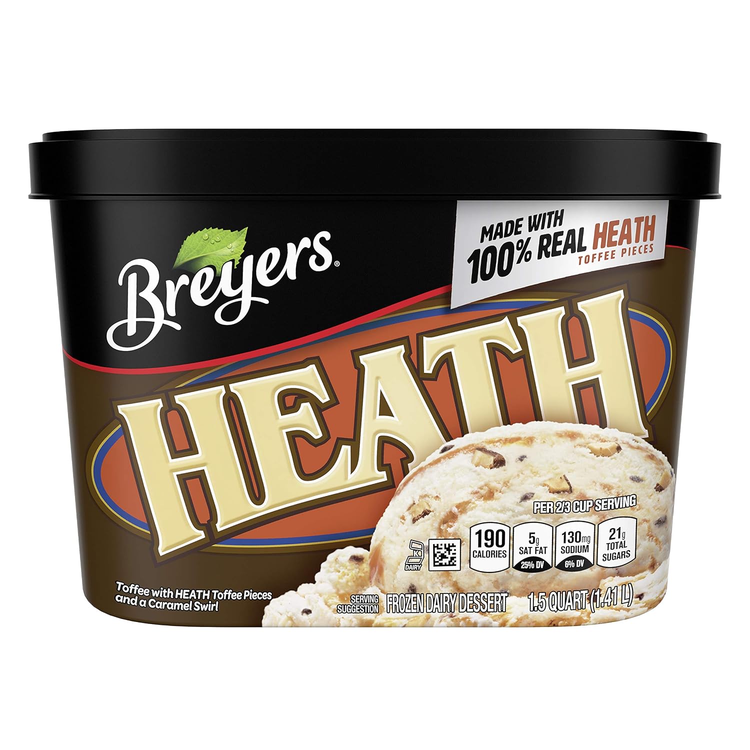 Breyer's Frozen Dairy Dessert HEATH English Toffee 48 oz