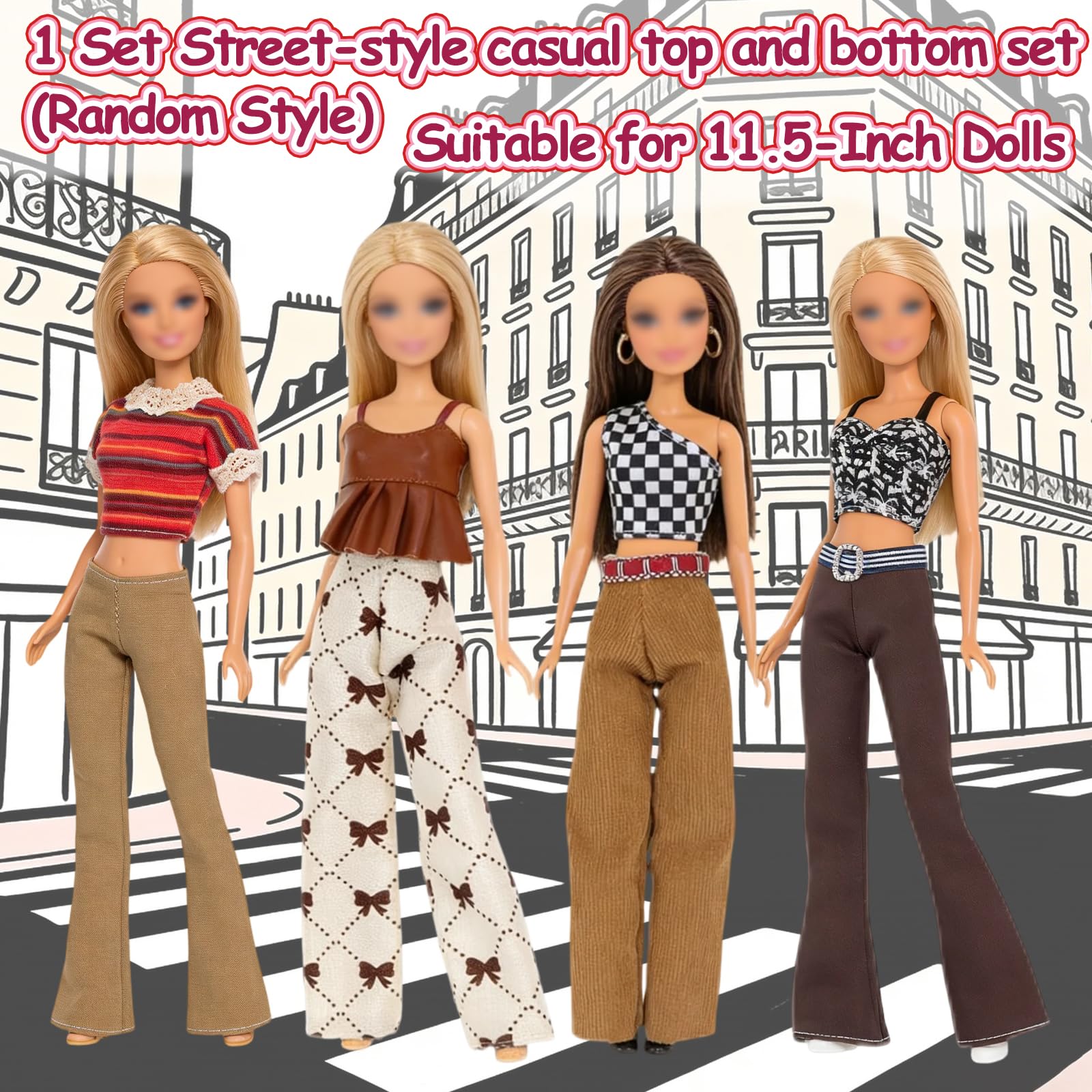 12Pcs Doll Clothes and Accessories Compatible with Barbie - Image 4