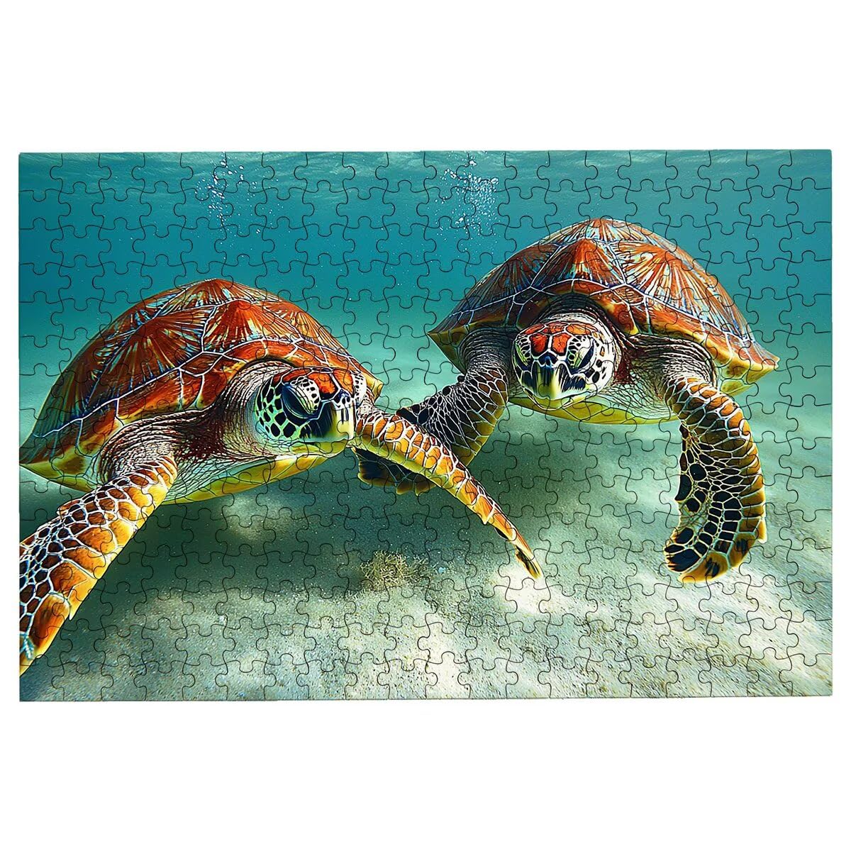 Puzzle 1500 Pieces Tortue, Puzzle 1500 Pièces Adultes Animaux, Puzzles Classiques Jeux Educatifs pour Activité Familiale, Qualité Supérieure Puzzles en Bois avec Boite pour Cadeau Femme, Decor -1644