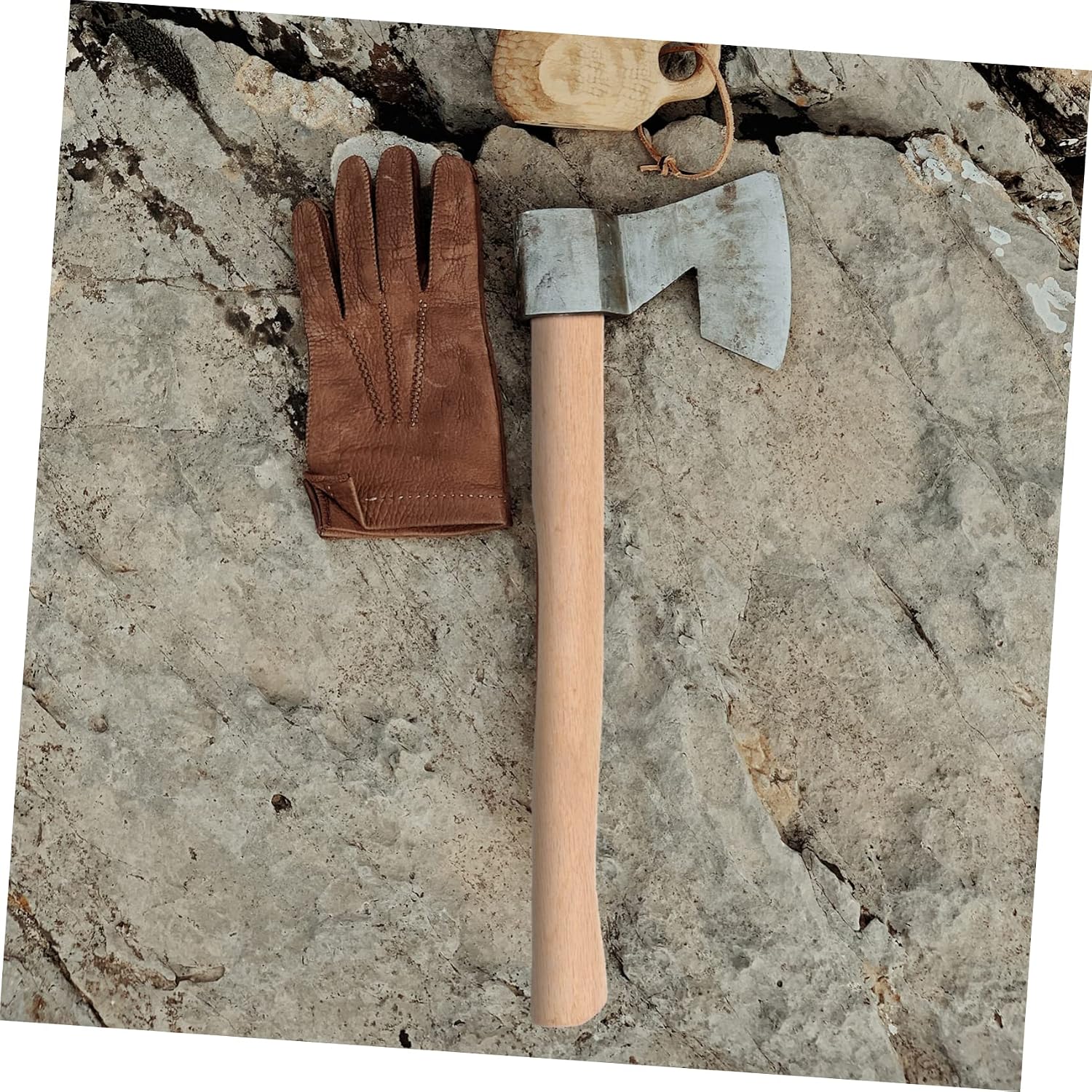 BESPORTBLE Wooden Axe Handle Replacement Durable Grip for Outdoor Use Compatible with Various Axes Comfortable Design for Efficient Cutting and Camping Activities