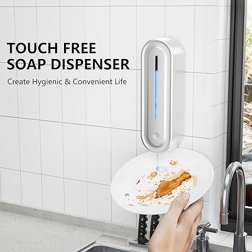 Miniatura 9 de Dispensador de jabón automático ajustable de 5 niveles sin contacto, dispensador de jabón de ducha de montaje en pared, dispensador de champú y