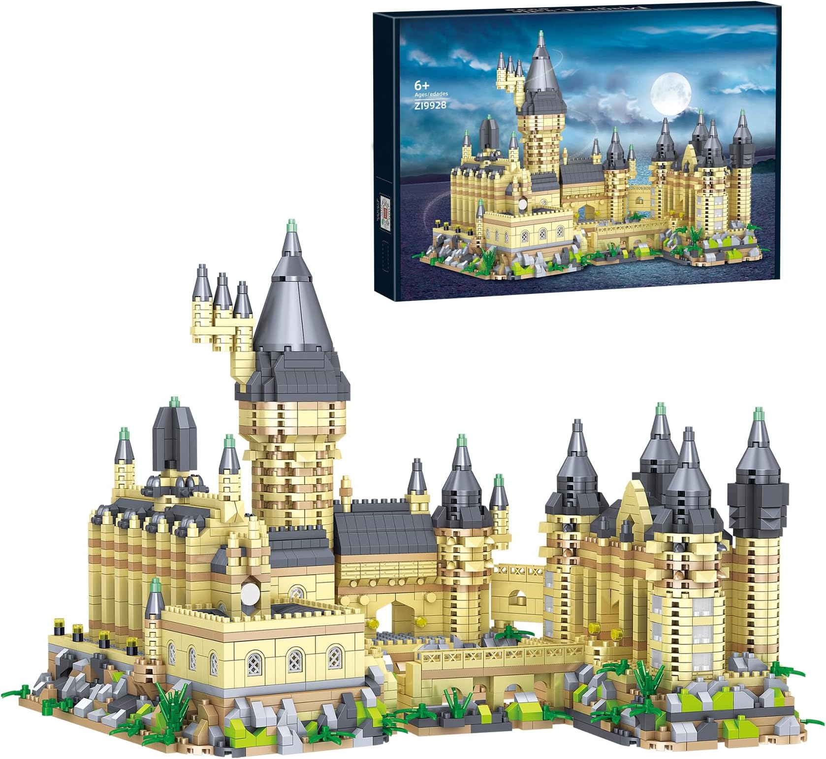 Bibilock 3000+PCS Micro Mini Blocks Magic Castle Building Blocks Toys,Creative Ideals Hog Tower Building Sets, Best Choice for 14+ Boys, Girls or Adults