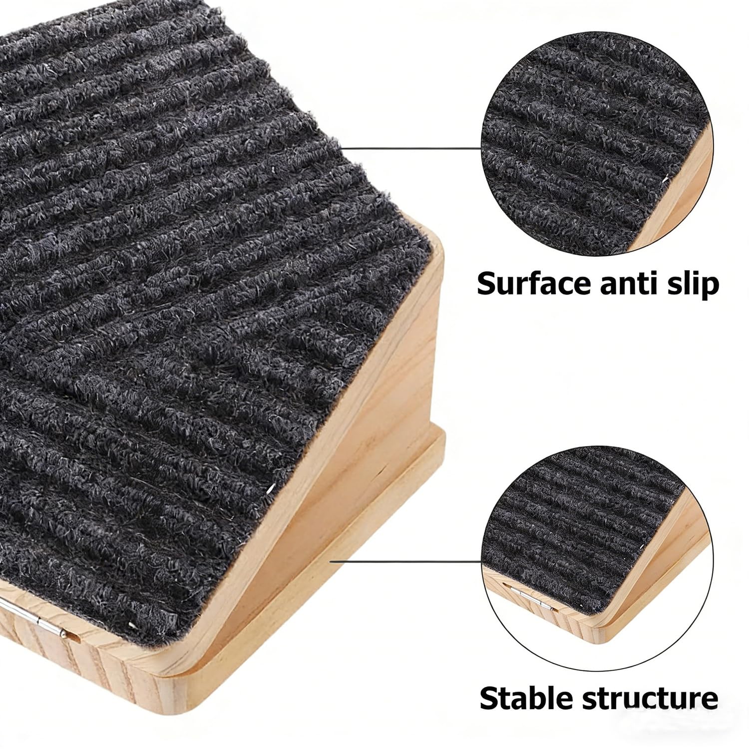 Rampa para Perros de Madera con Superficie Antideslizante de Alfombra – Rampa Inclinada Baja para Perros Pequeños, Escaleras, Peldaños y como Apoyo para Mascotas Lesionadas o Mayores (3)