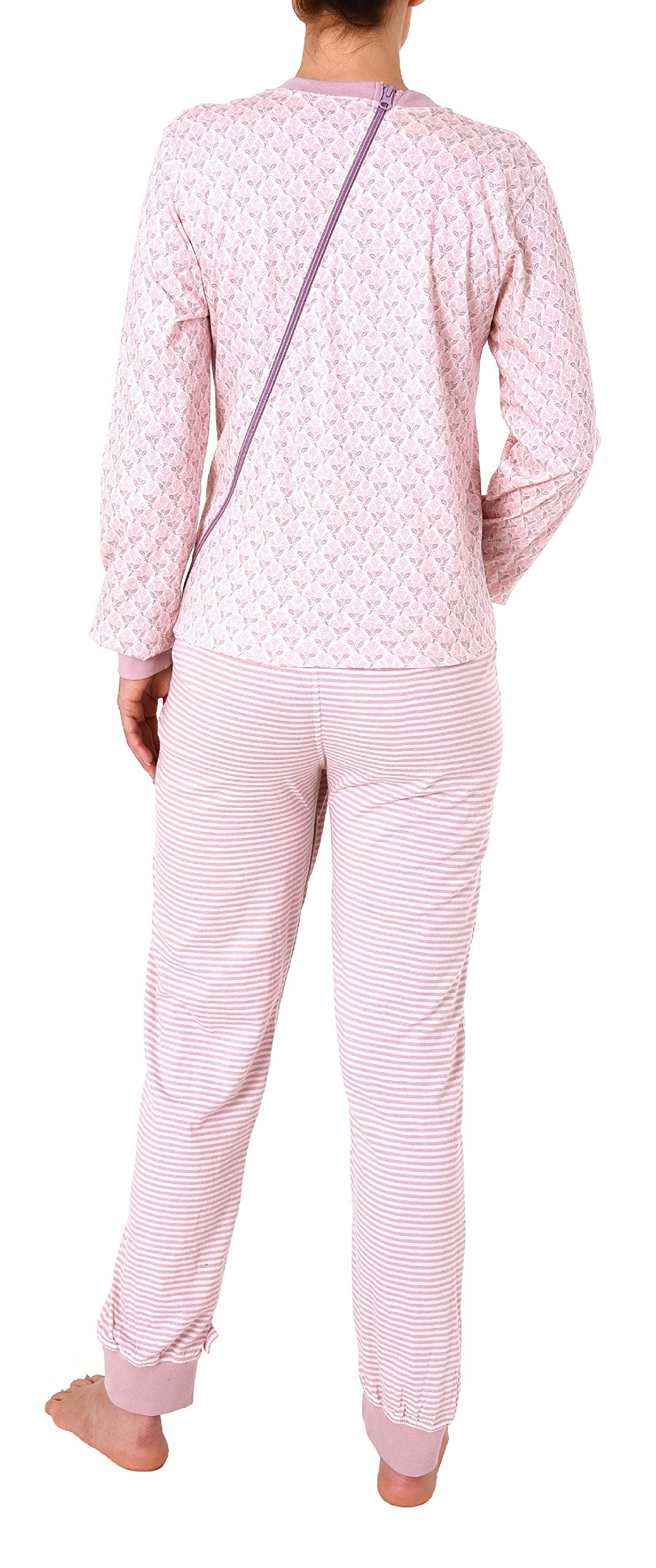 Normann Care Damen Pflegeoverall Langarm mit Reißverschluss am Rücken und am Bein 291 270 90 904