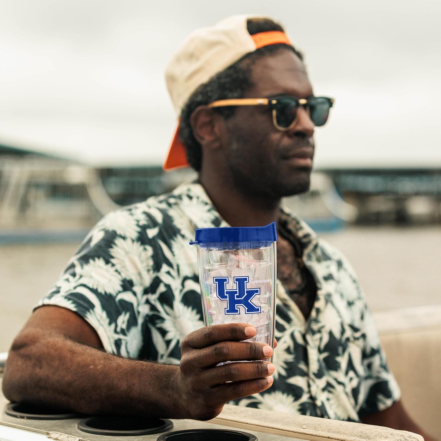 Logo Brands Kentucky 16oz Flipside Dbl Wall Clear Tumbler - Image 3