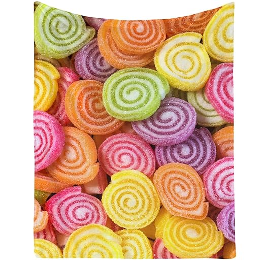 RAMEN BLANKET Colorful Candy Blanket Throw Super Soft and Cozy Blankets for Home Decoration, Couch, Bed, Sofa 40