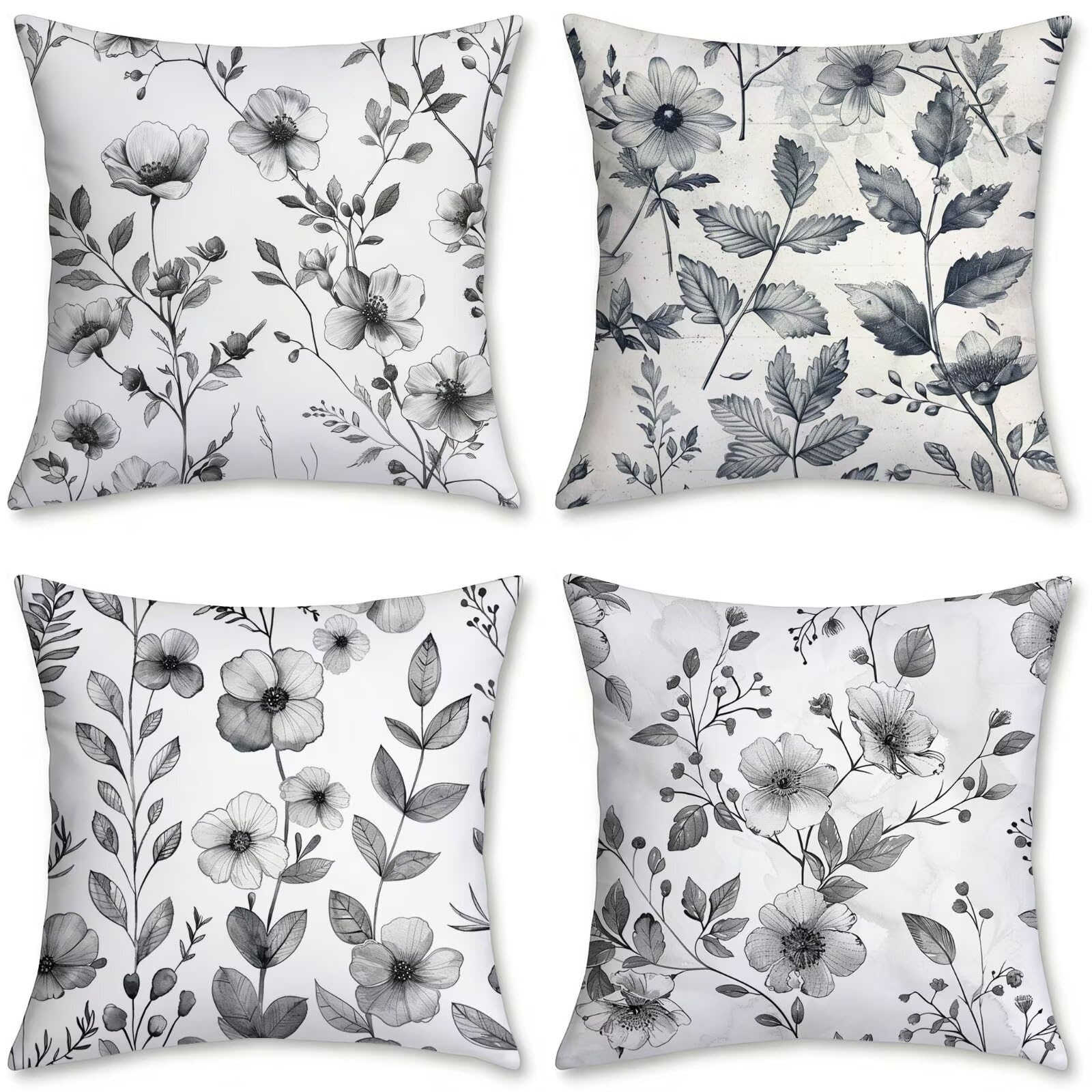 Decoracion jardin exterior con fundas de almohada cuadradas o-888 en pack de 4
