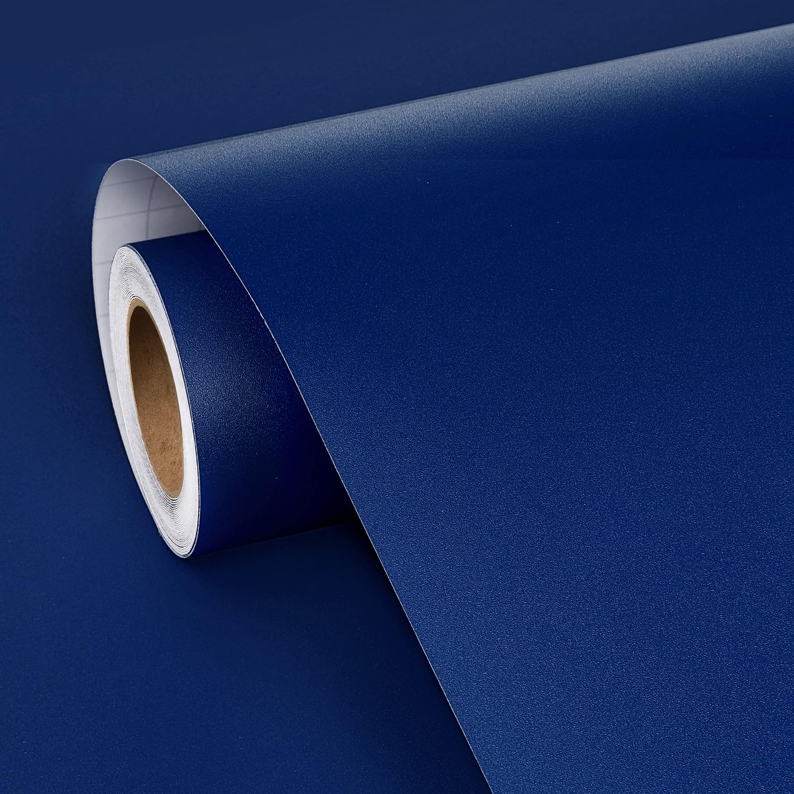 FunStick Dark Blue Wallpaper Peel and Stick Waterproof Royal Blue Contact Paper for Cabinets Countertops Kitchen Cabinet Contact Paper Vinyl Wrap Self