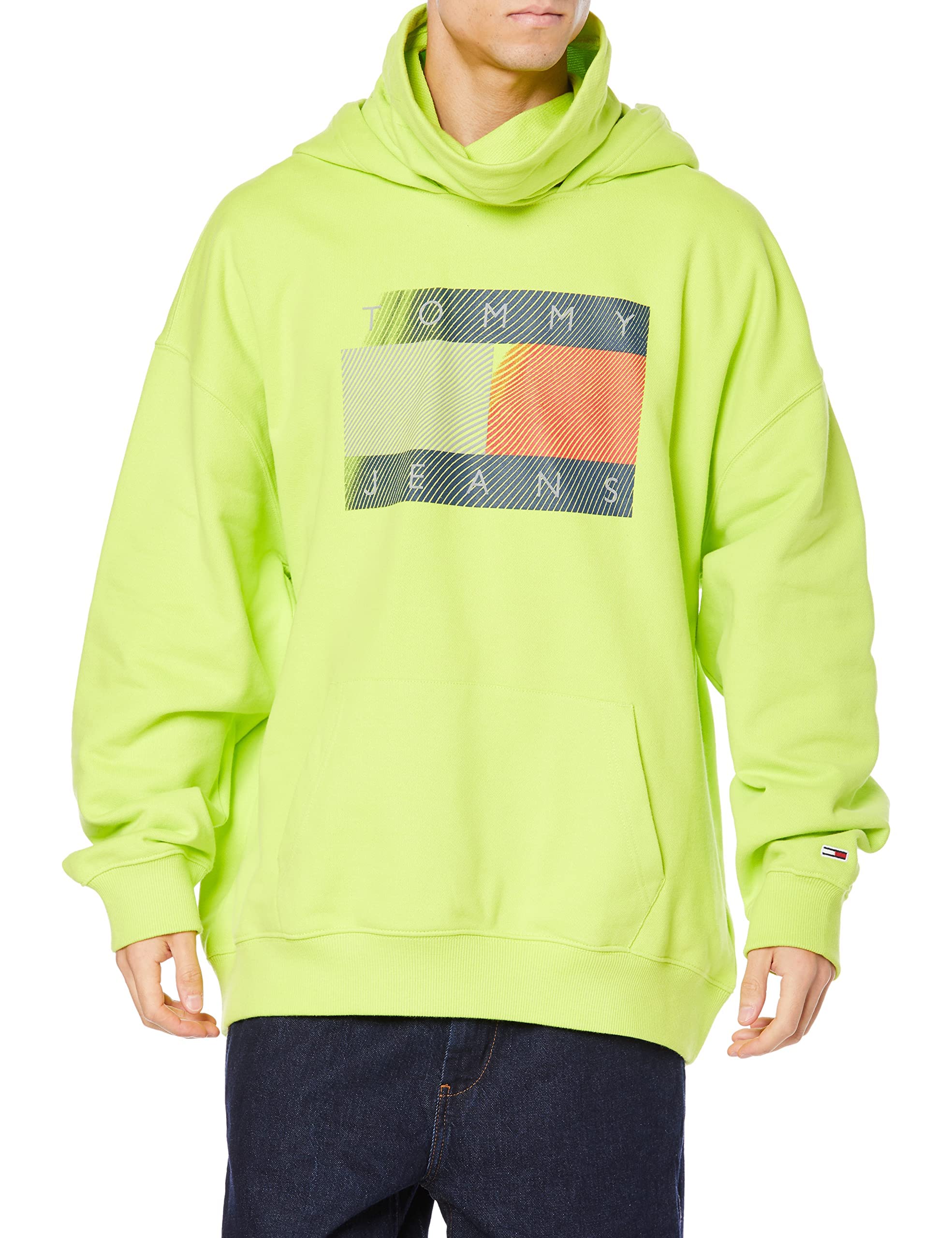 Tommy Jeans Men's TJM Reflective Flag Hoodie Sweatshirt