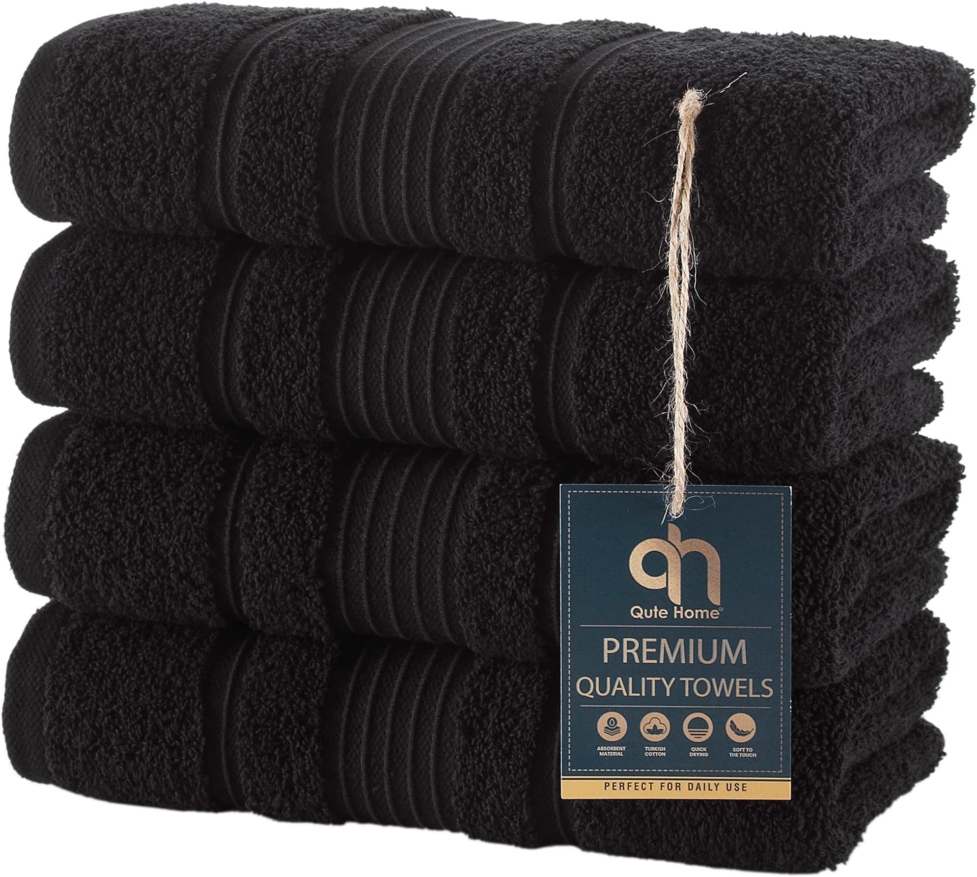 Amazon.com: GLAMBURG Ultra Soft Cotton 6 -Piece Hand Towel Set 16x24 ...