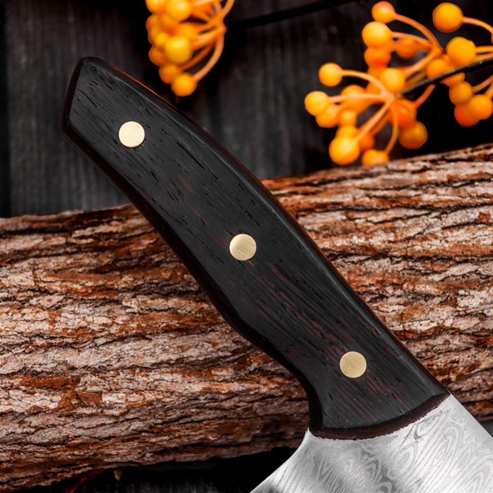 1 stücke fleisch cleaver damaskus edelstahl muster scharfe schneidmesser mutcher traditionell chef messer küche schneidwerkzeug messerset