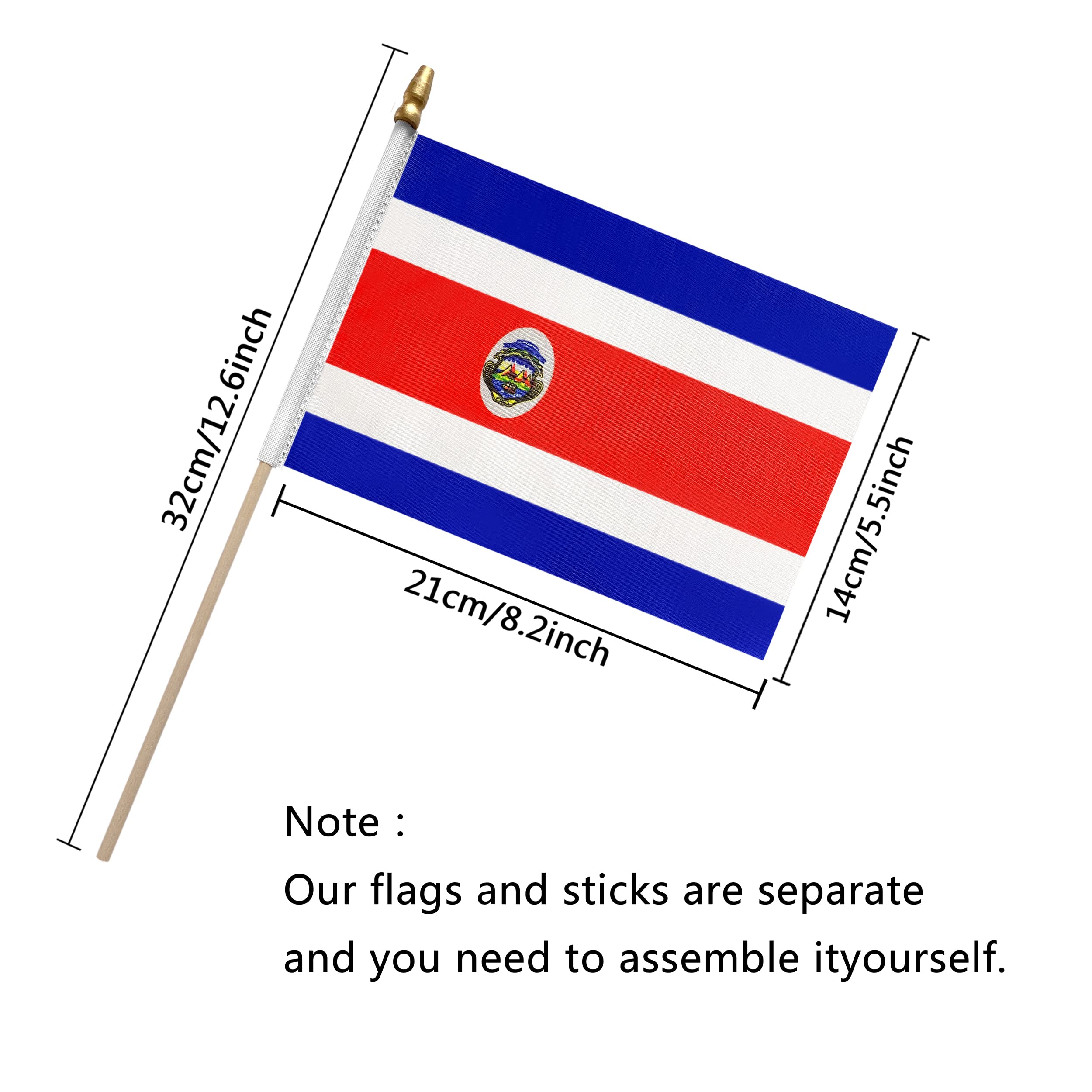 Rotenl 2 Pack Puerto Rico Window Small Mini Hanging Flag, 3 X 5 Inch - View #10