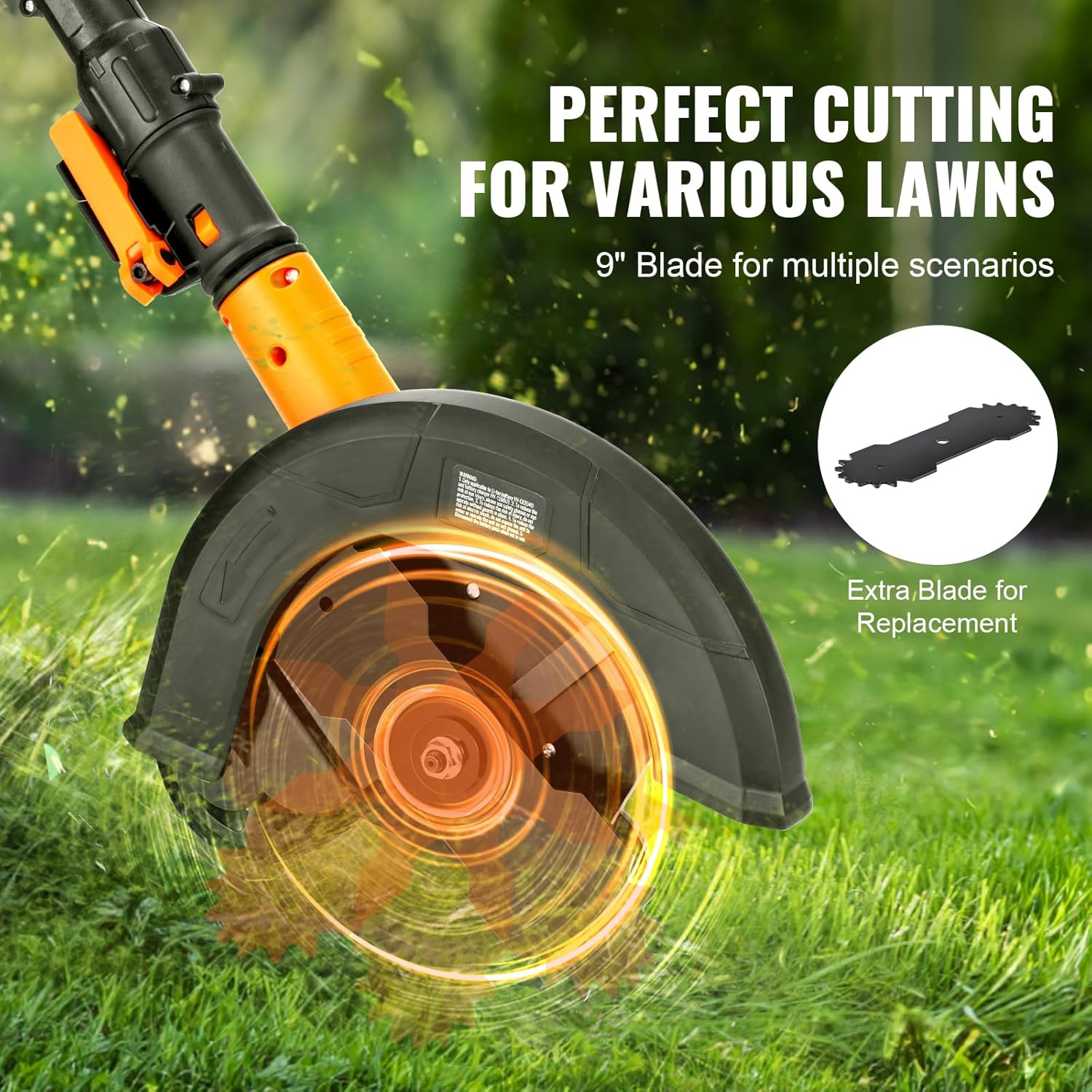 Happybuy Lawn Edger - 20V Cordless with 9-Inch Blade Effective Tool for Lawn, Driveway, Border & Sidewalk Edging