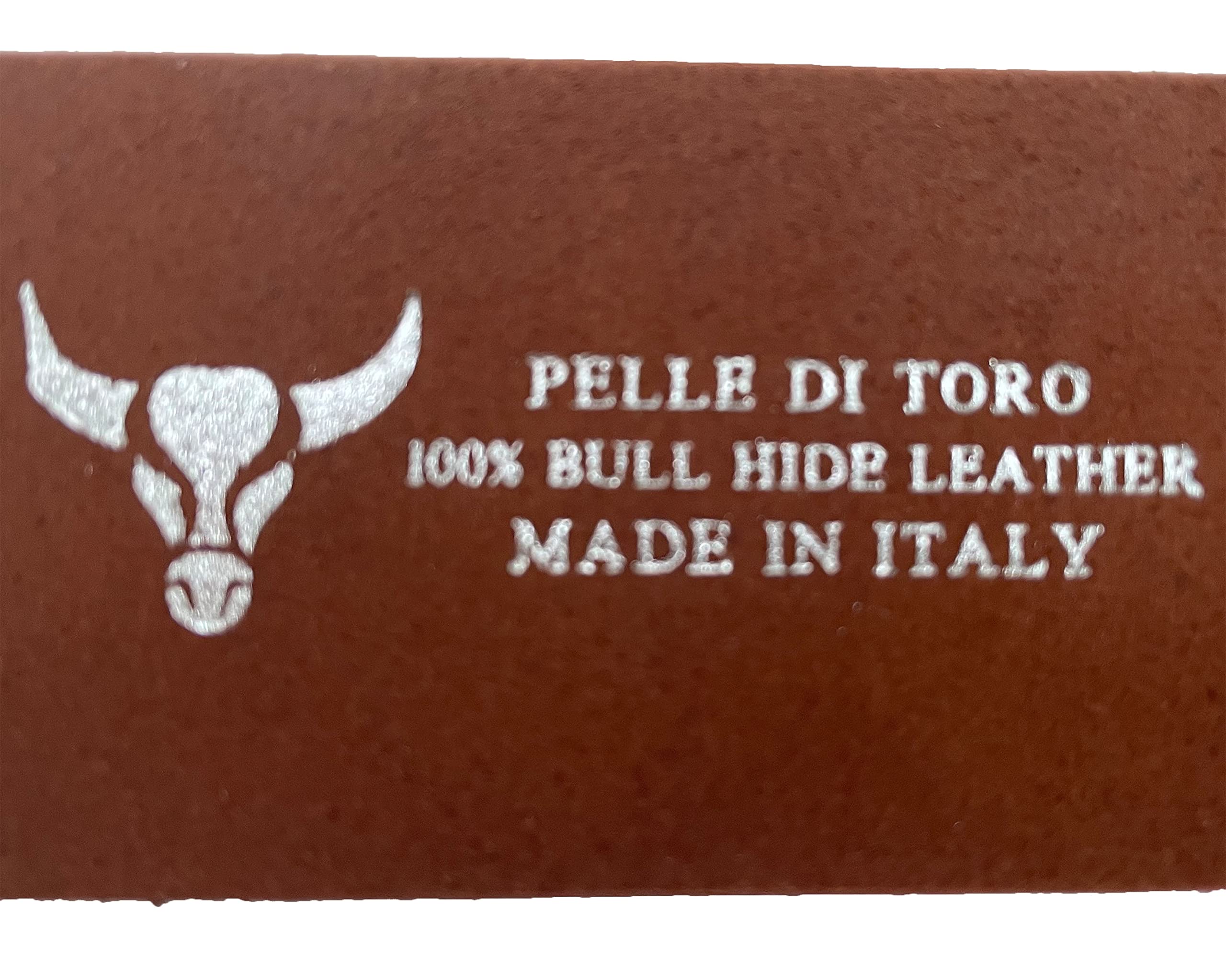 MENS 100% ITALIAN SINGLE SKIN EXTRA WIDE BULL HIDE LEATHER BELT (TAN, LARGE-36-38-INCHES)