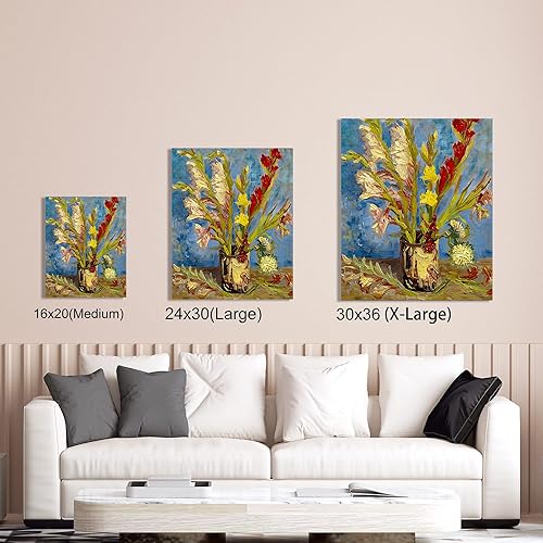 Miniatura 382 de A&T ARTWORK The Starry Night de Vincent Van Gogh. Tamaño del marco: 36 x 30 pulgadas, tamaño de la imagen: 30 x 24 pulgadas, reproducciones clásicas