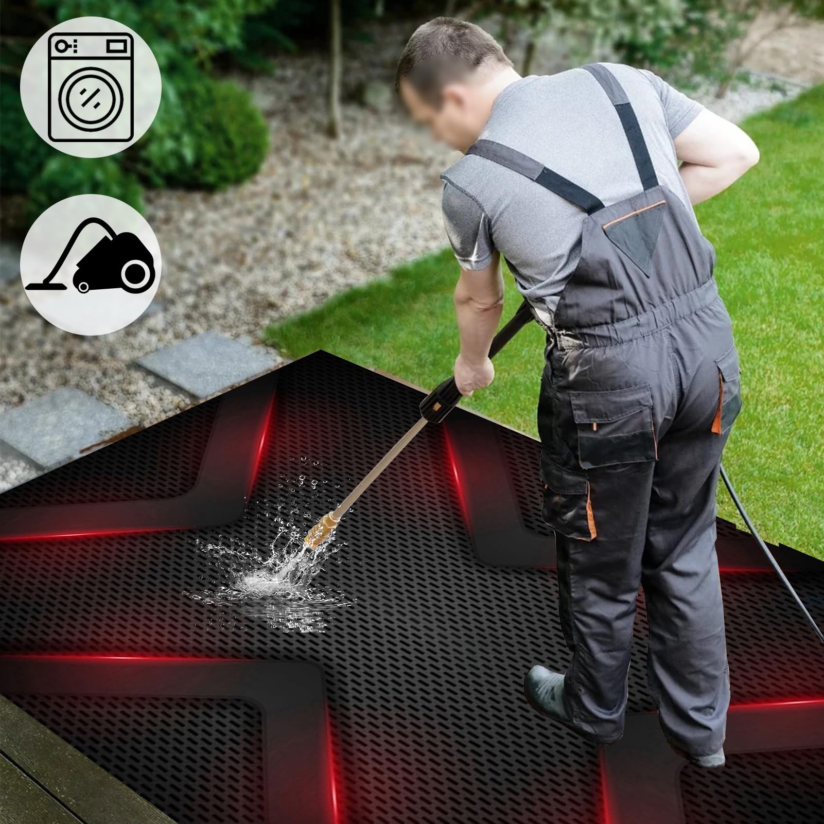 Tapis de Chaise Gaming Tapis Protège-Sol Bureau Antidérapant 90 x 120 cm