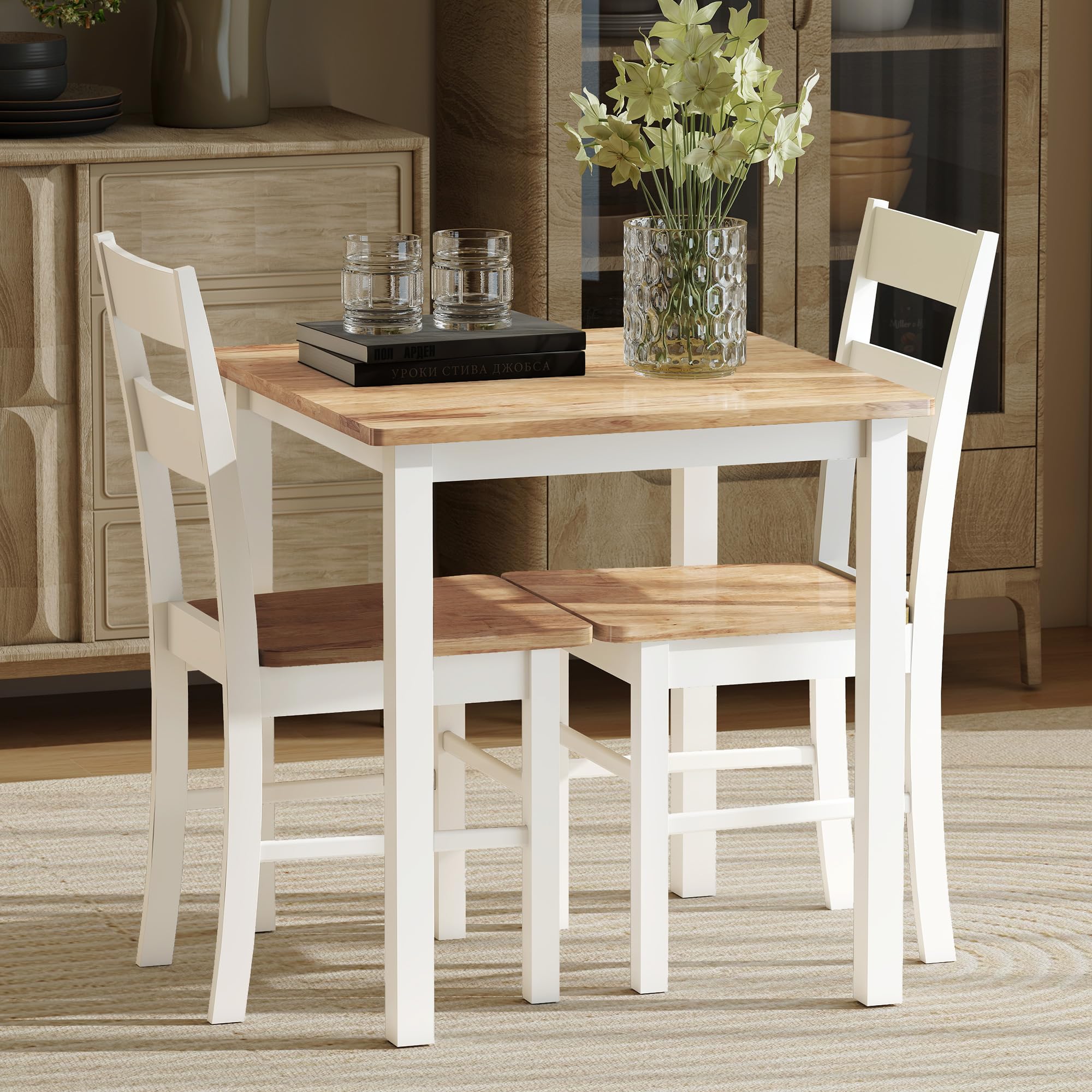 HOMCOM Esstisch 69x69 cm Küchentisch Esszimmertisch 2-4 Personen Eiche