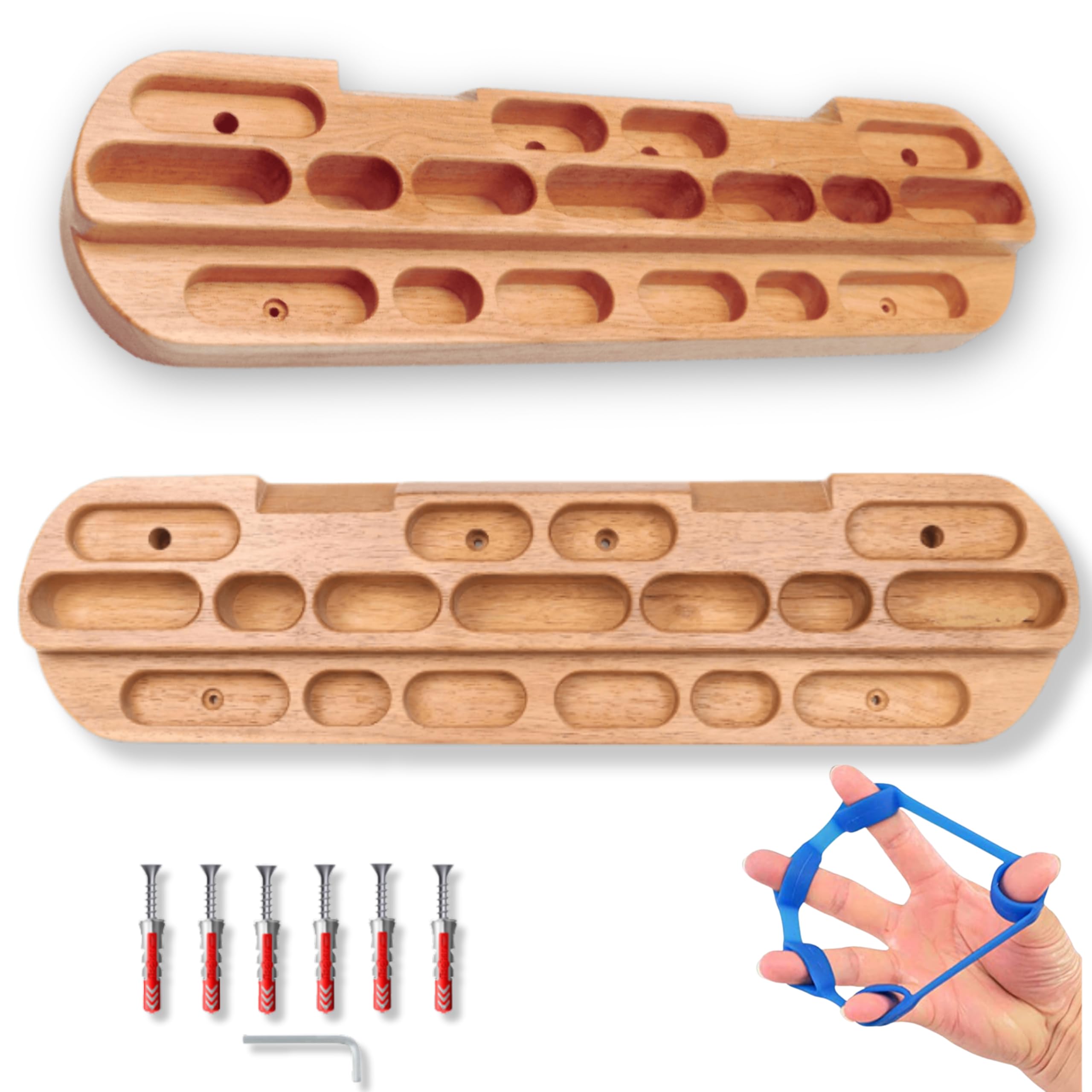 Hangboard Tabla Entrenamiento Escalada Multipresa Escalada Hangboard Escalada — Tabla de Madera Extragrande 60 cm, Resistente 150 kg, con Presas Variadas para Fuerza y Técnica en Casa o Gimnasio