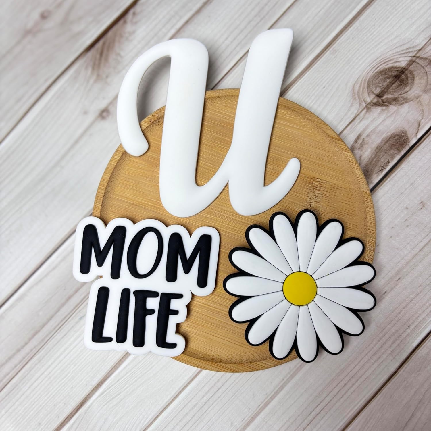 Charms for Bogg Bag Accessories, Alphabet Letter, Flower, Mom Life Charms, Bog Bits Decorative Inserts for Beach Tote Bag, Handbag, Rubber Decorations Attachments - Image 4