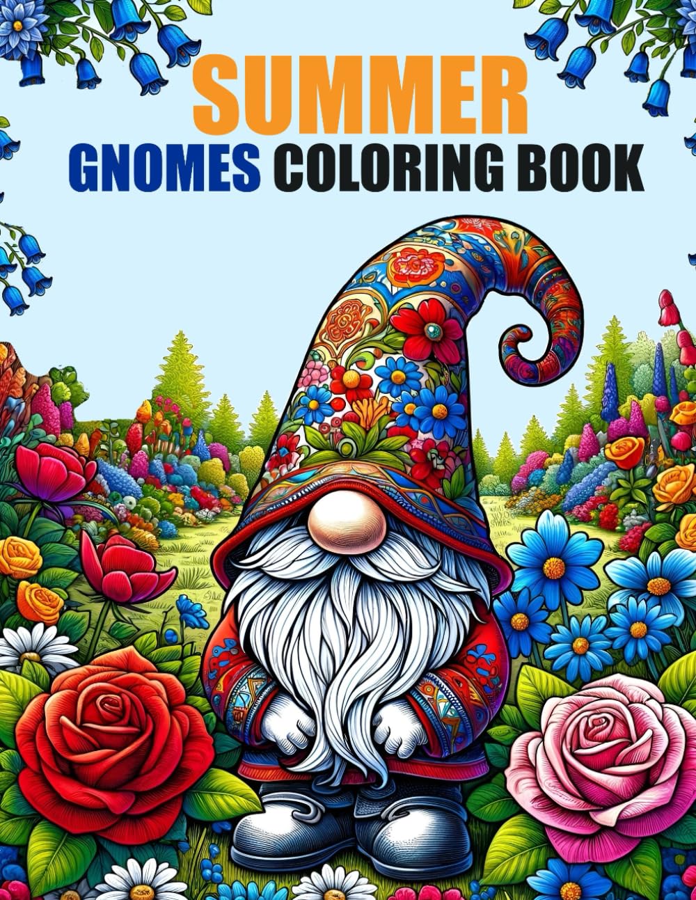 Summer Gnomes Coloring Book: Cute Summer Season Gnomes Coloring Book For Adults, Seniors & Kids