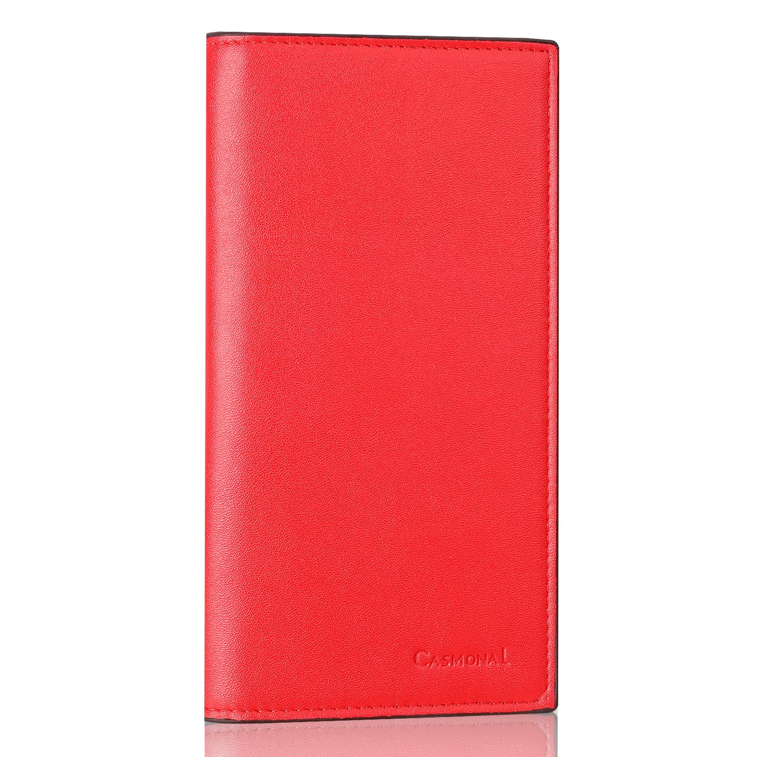 CASMONAL Checkbook Cover for Women &amp; Men, PU Leather Wallet RFID Blocking