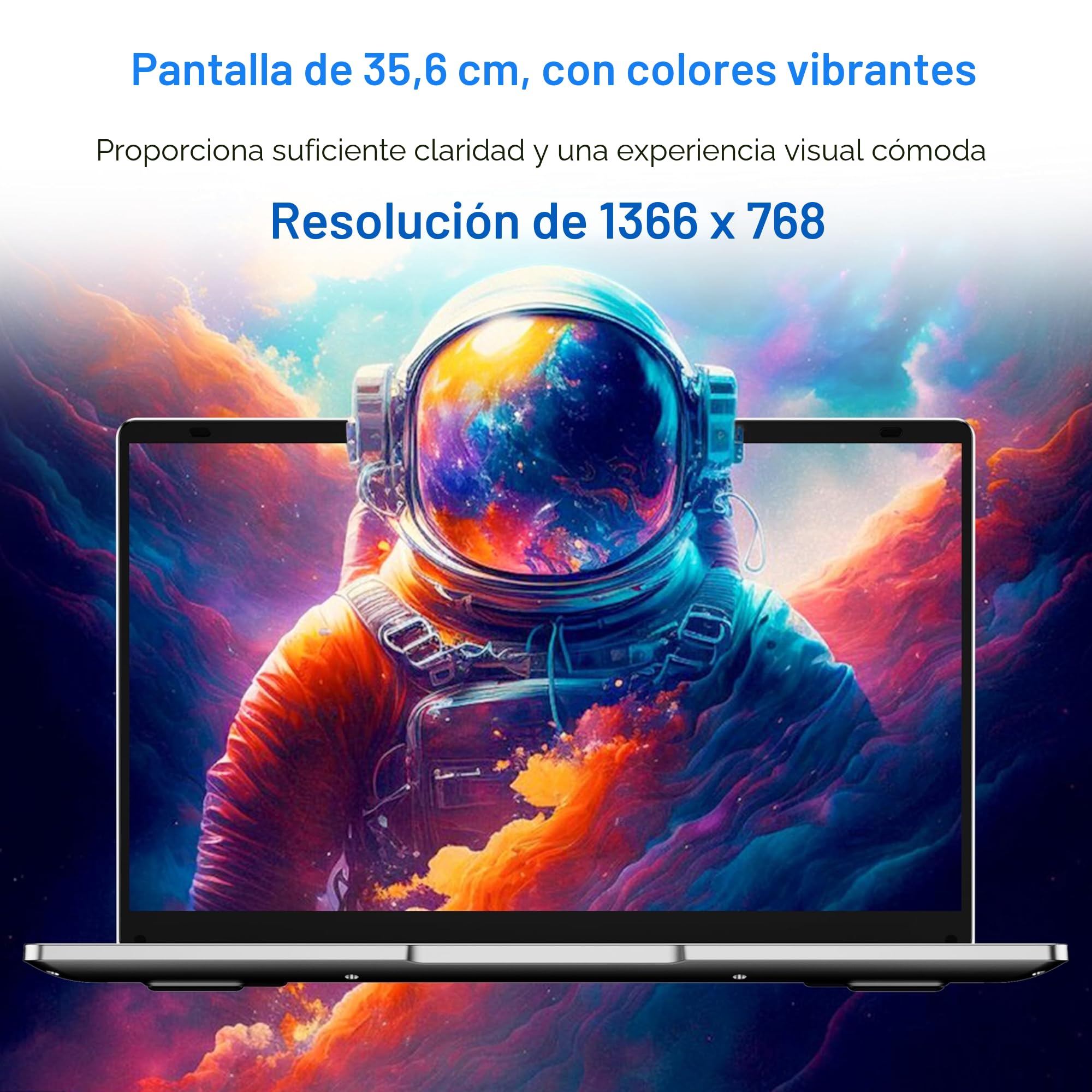PC Portátil 14 Pulgadas Celeron N4000 (hasta 2.6 GHz) , Computadora Portátil 6GB RAM 128GB SSD, Ordenador portátil W11 Pro Soporte WiFi, Bluetooth, USB 3.0 Mini HDMI, Estudiante/Oficina Laptop.