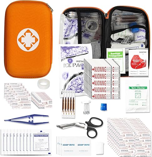 275 kits de primeros auxilios de viaje para artículos de preparación para emergencias de automóvil, kit esencial para accidentes urgentes, equipo de