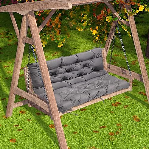 Miniatura 7 de Gollense Cojines de columpio para porche, cojín de banco impermeable con respaldo para muebles de exterior, cojines de repuesto lavables para patio