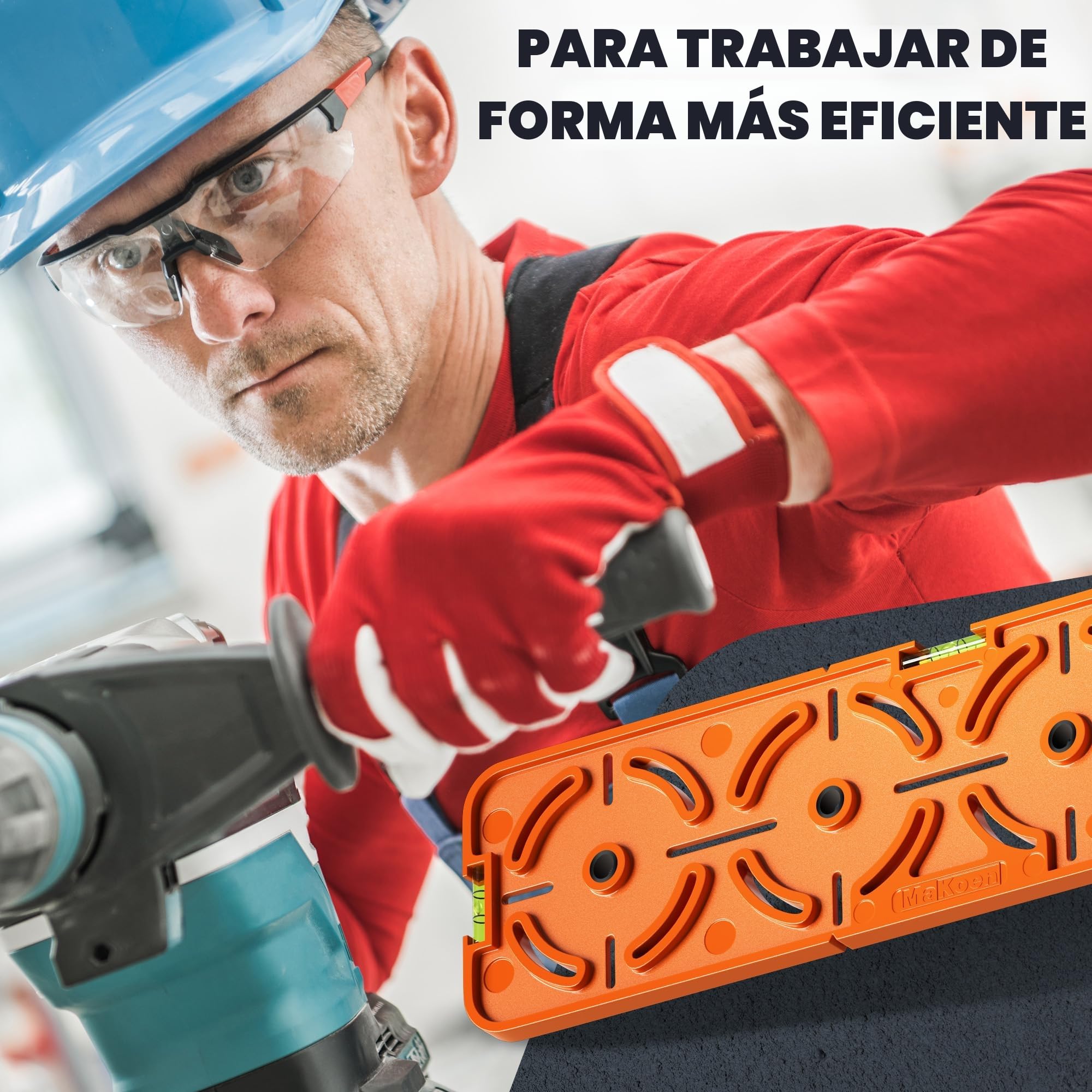 Plantilla de perforación para enchufe, caja de interruptor, caja de pared hueca, 71 mm de distancia, nivel de burbuja para instalación eléctrica en materia prima y paneles de yeso, MaKoen