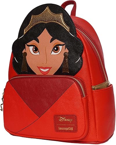 Miniatura 3 de Loungefly Mini mochila para cosplay de princesa jazmín rojo, Varios colores, Loungefly Disney Aladdin Jasmine Red Cosplay Mini Mochila -