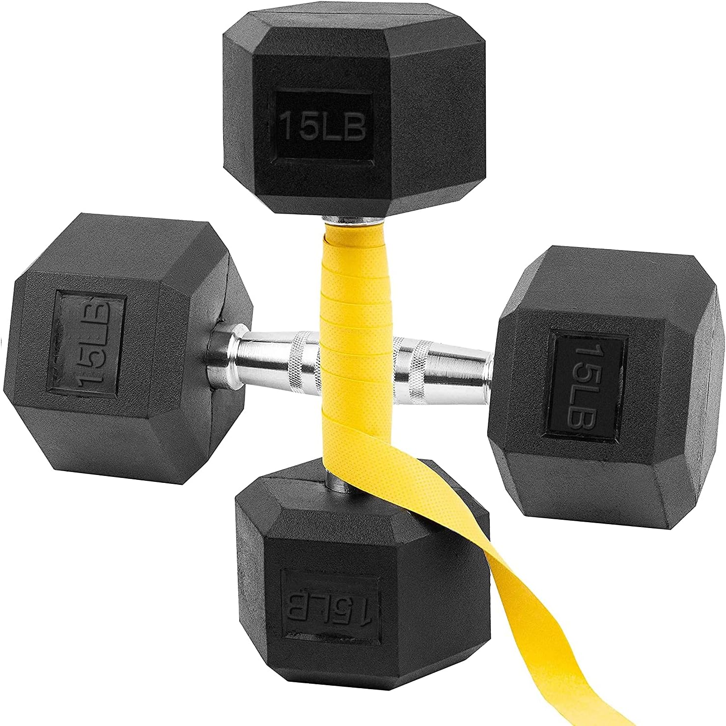 Buy 20 lb Rubber Coated Cast Iron Dumbbell Set at Ubuy Kuwait
