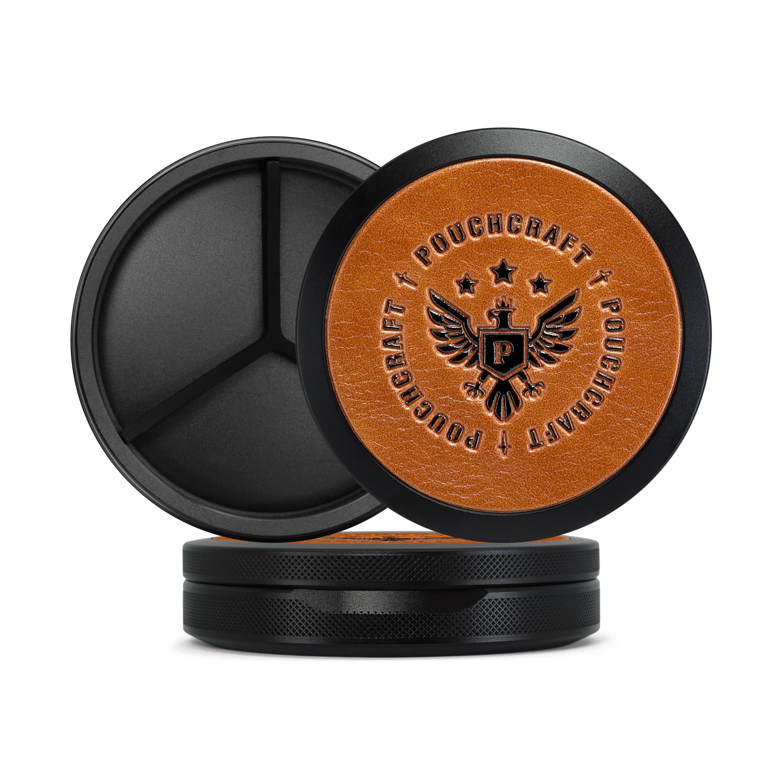 Amazon.com - Leather-Faced Metal Pouch Can | Aluminum Container