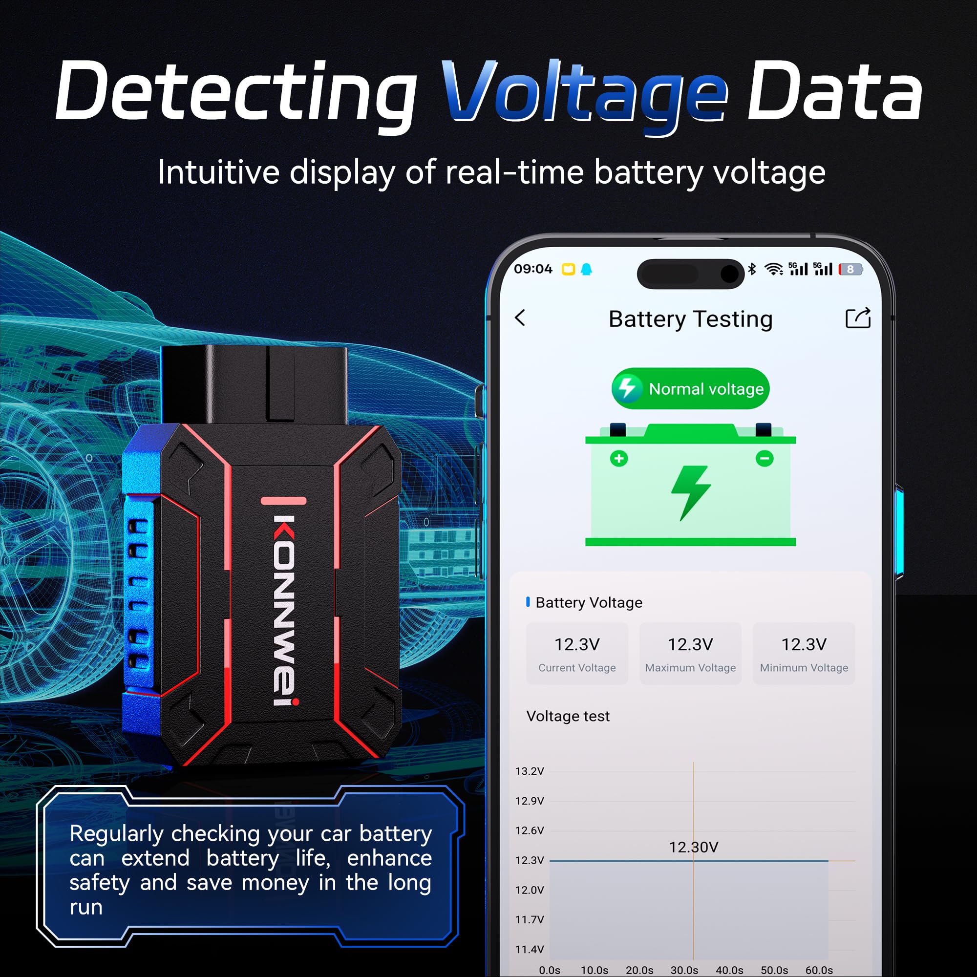 KONNWEI MAXOBD OBD2 Bluetooth Scanner Per iOS/Android Lettore di codici di guasto OBDII Codice Scanner Auto Check Engine Light